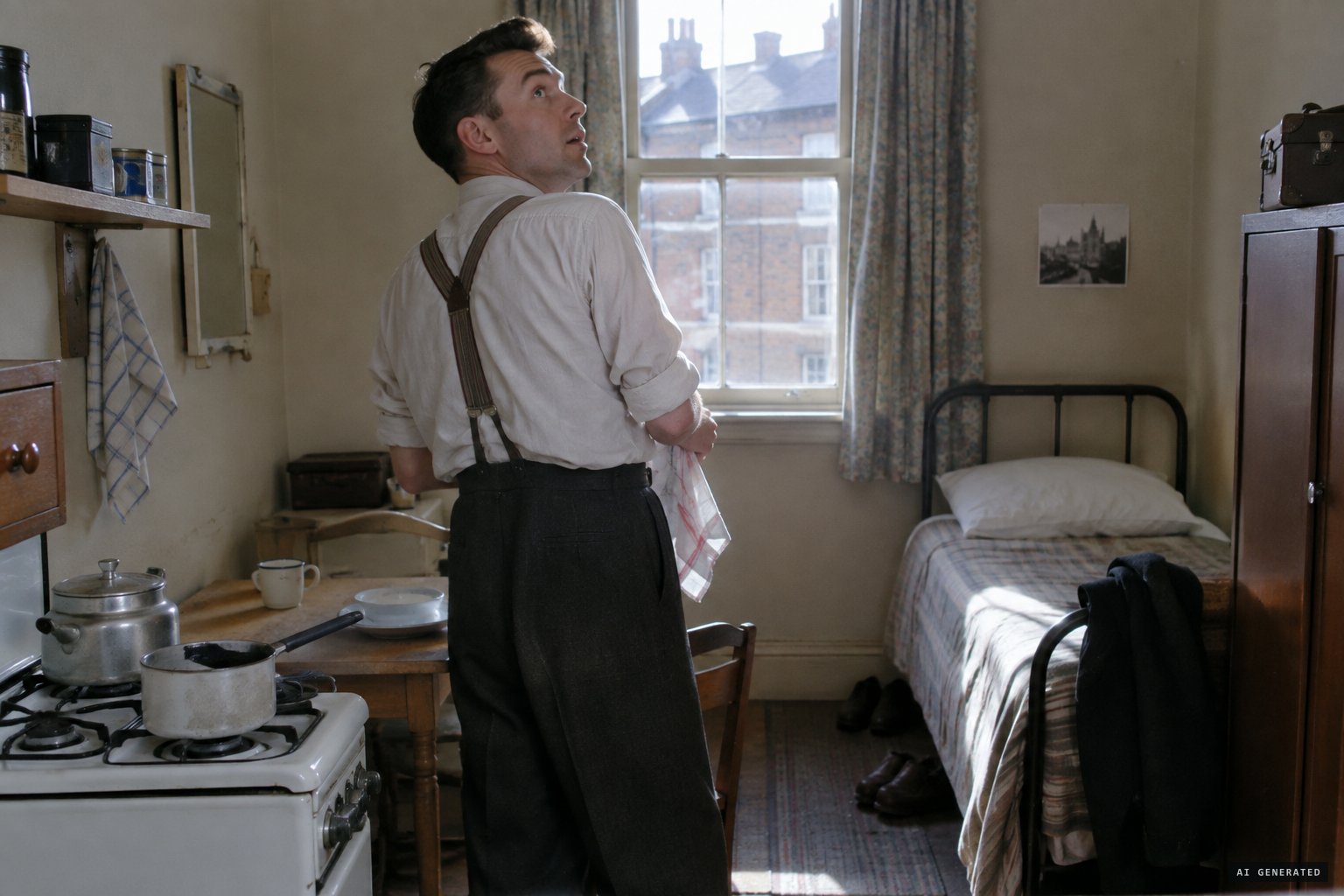A Saturday morning: King is doing the chores when a loud voice speaks