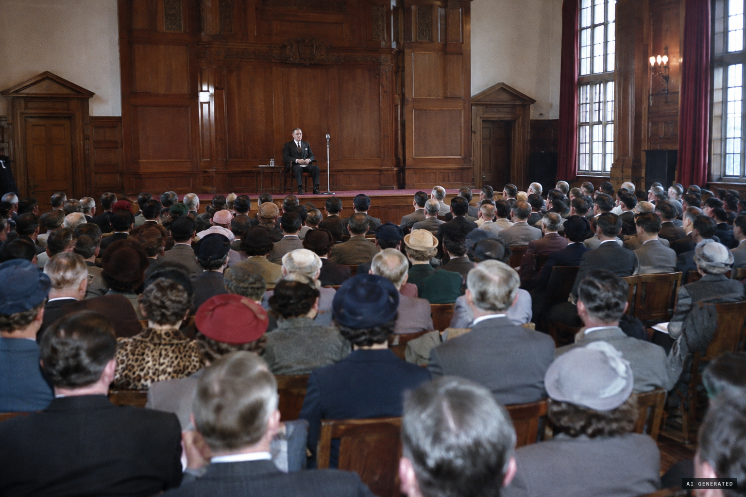 King held public sessions, often at Caxton Hall