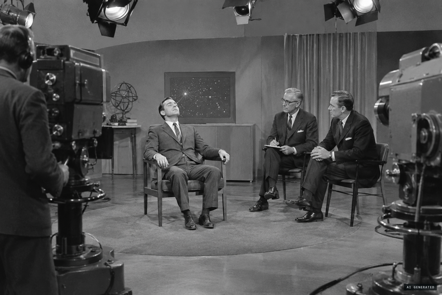 BBC's Lifeline broadcasts King transmitting Aetherius, with an astronomer and a psychologist