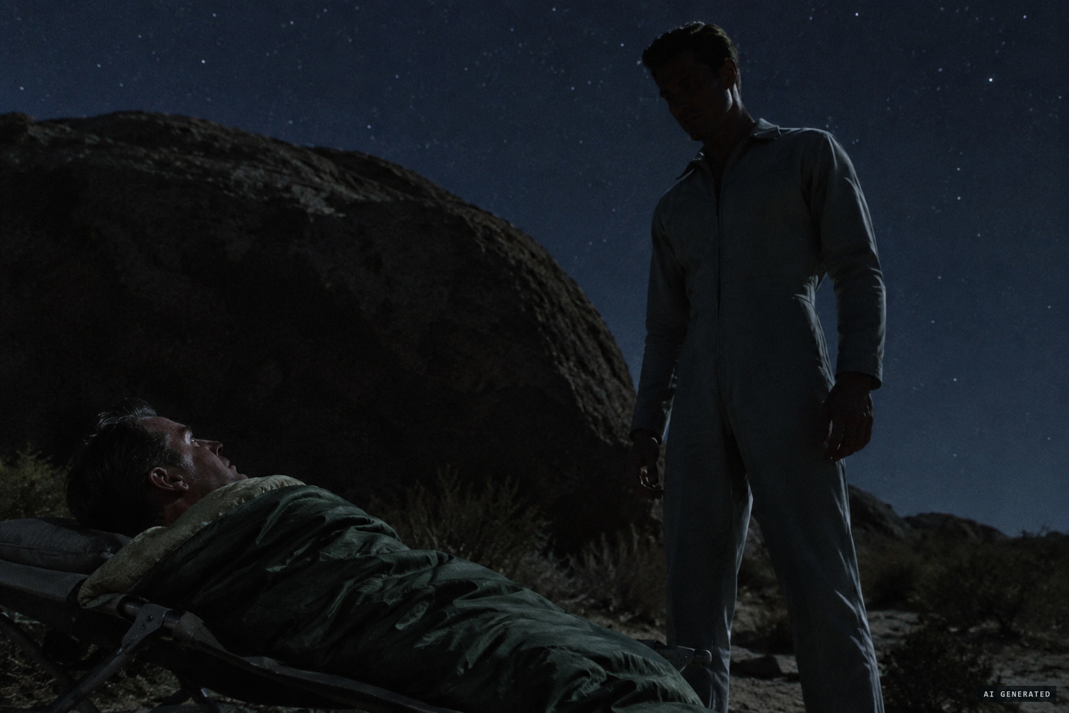 About 2 a.m., a man who called himself Solganda woke Van Tassel near the rock