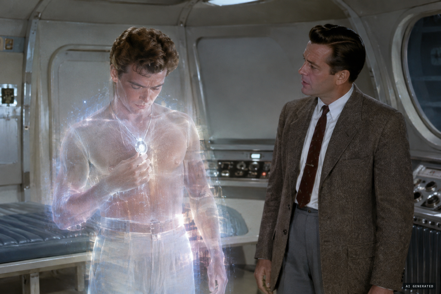 Solganda tapped the crystal device around his neck and vanished
