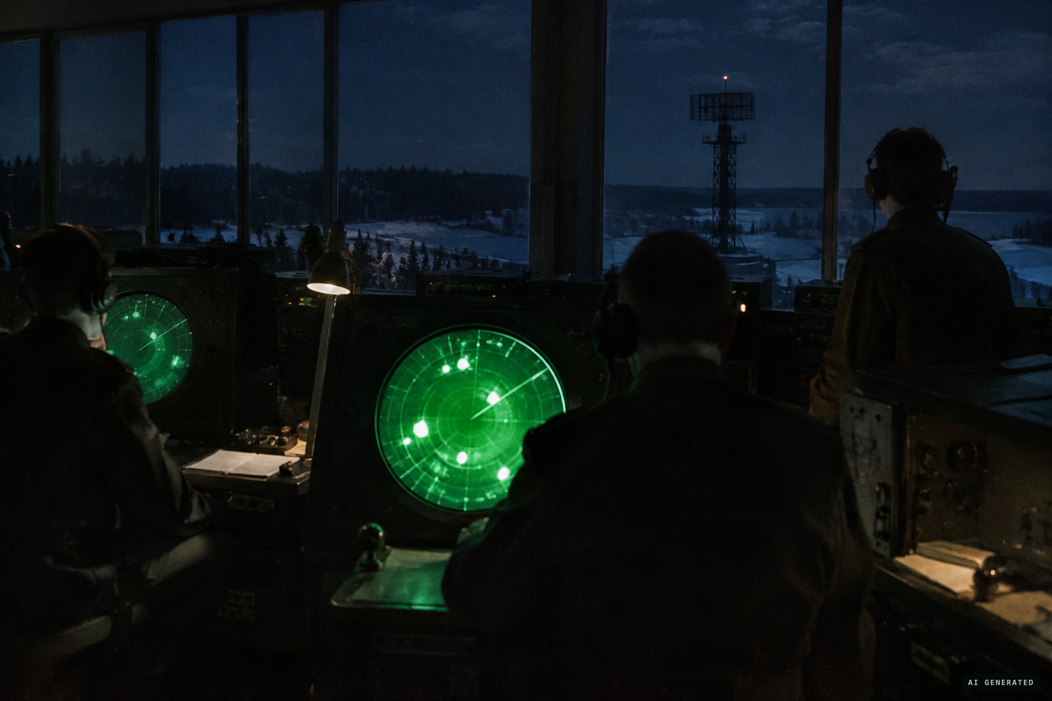 Wartime radars come back on and pick up tracks