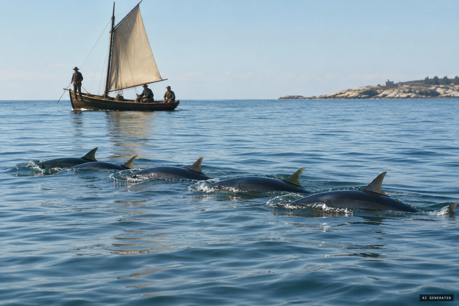 Captain Rich argued that tuna swimming in a line looked like the serpent's humps