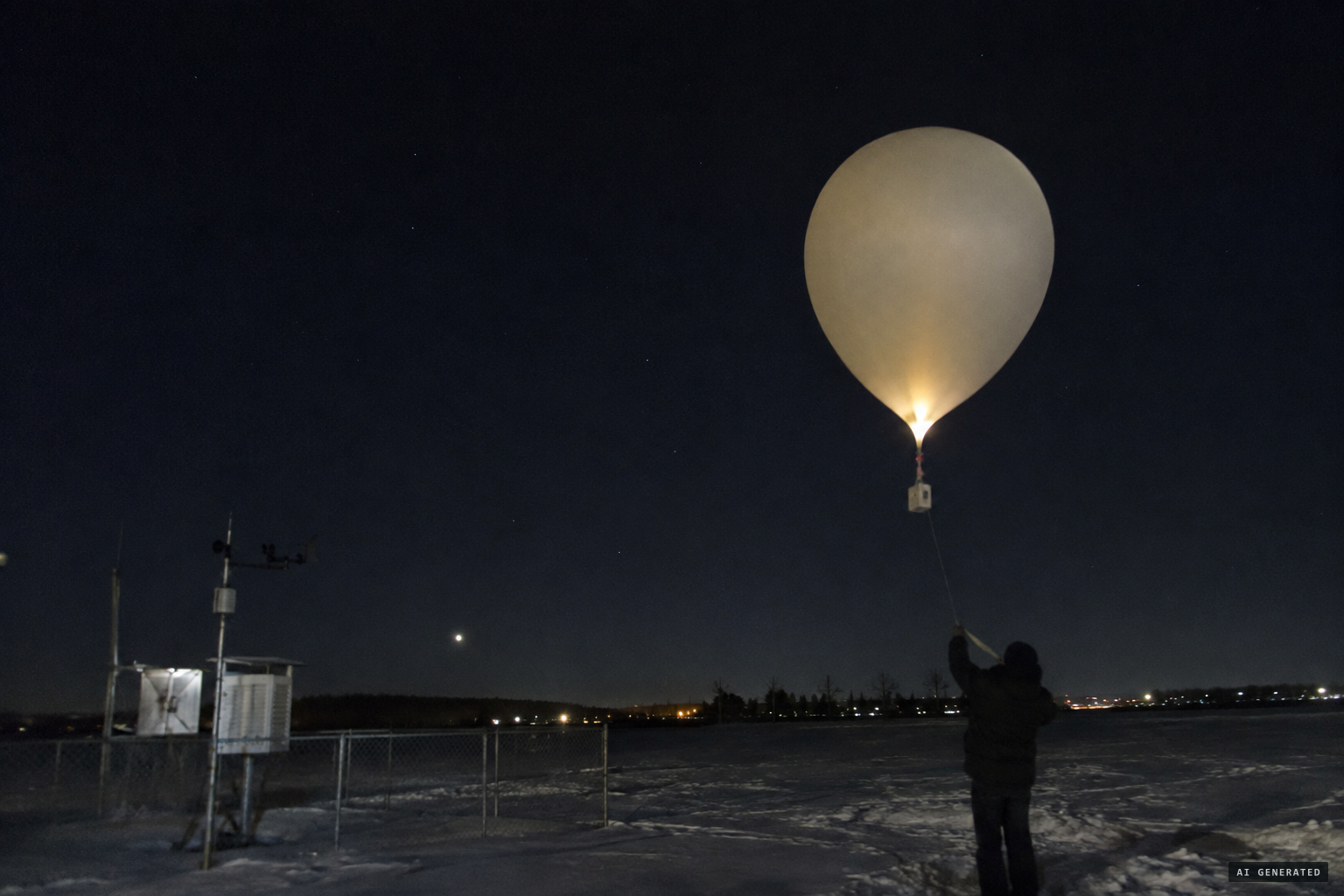 The Air Weather Service explanation: a lighted balloon released at 8:50 pm, then Jupiter