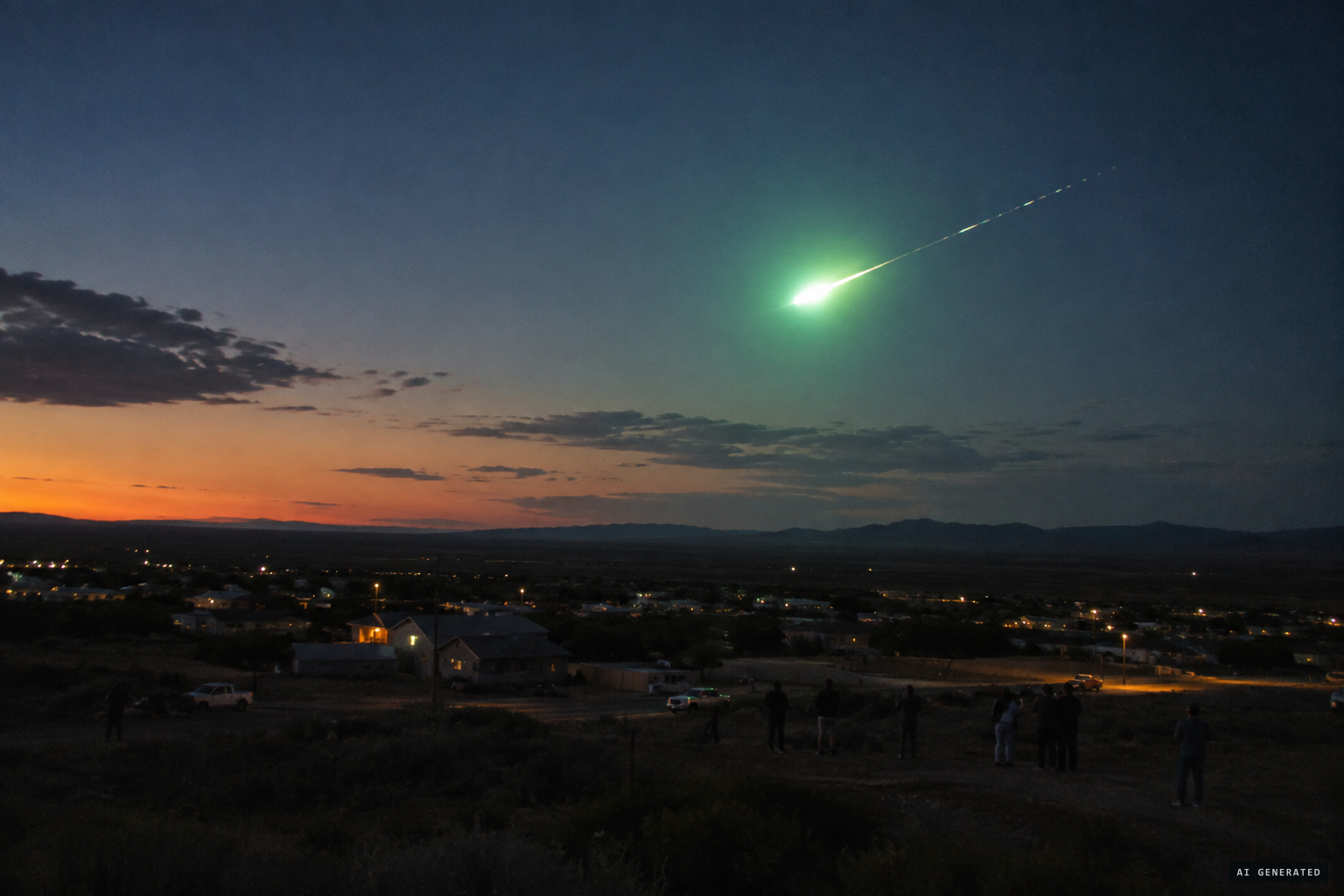 The brightest green fireball of all crosses New Mexico and western Texas