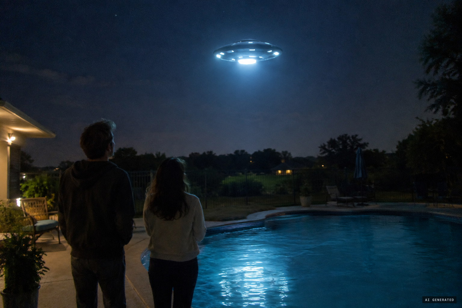 December 2: an object drops and hovers above the Walters' pool