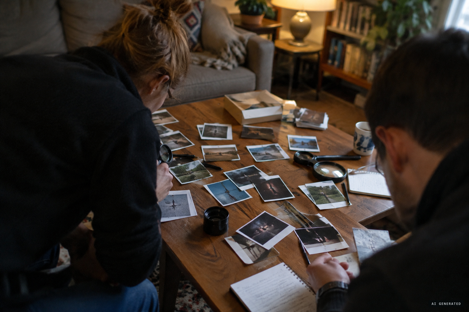 MUFON investigators examine the Gulf Breeze photographs
