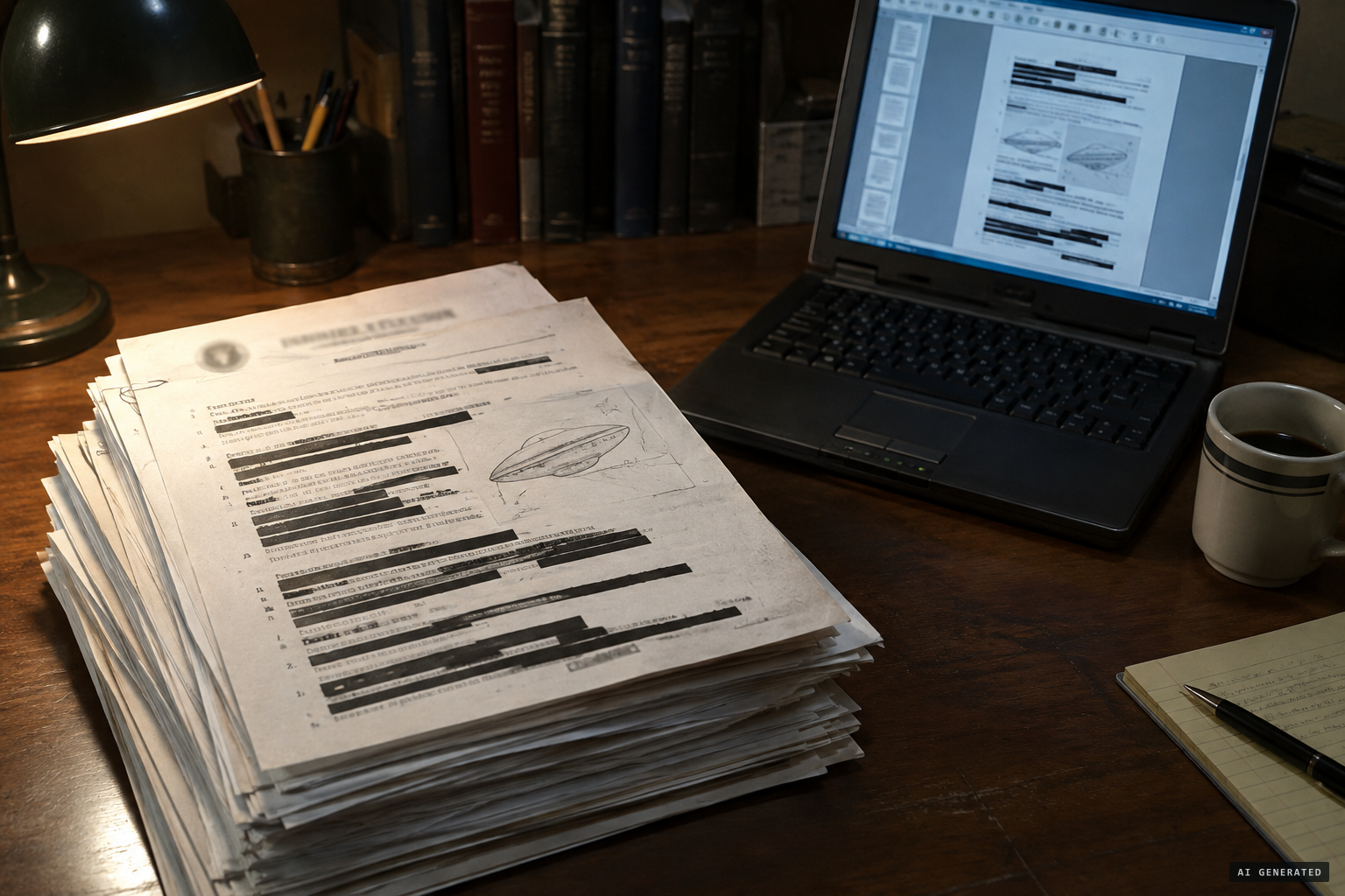 The FOIA release: redacted AFOSI reports, the pilot's drawing and a summary