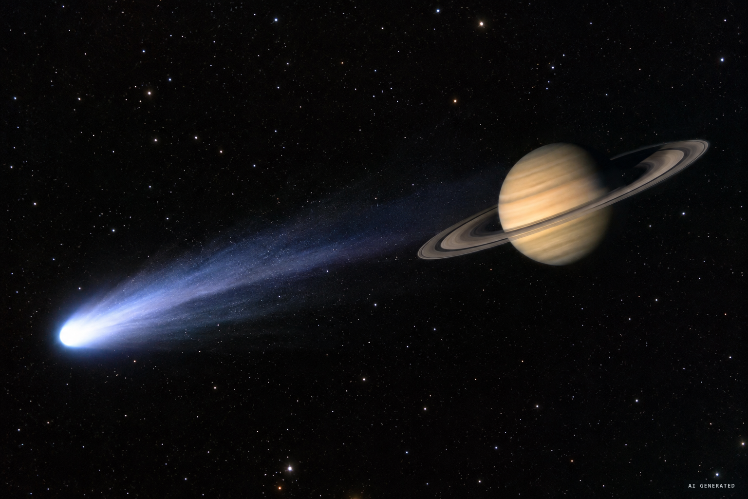 The "Saturn-like object" Shramek believed was trailing the comet