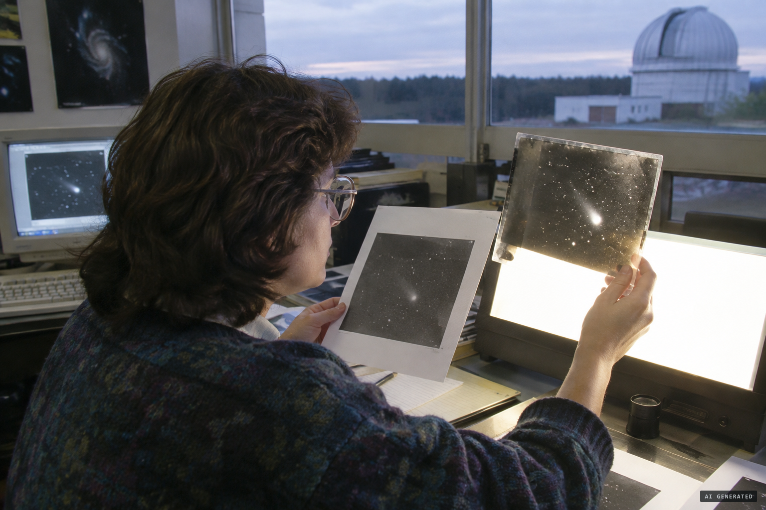 The object identified as SAO 141894, a 9th-magnitude star on a 1954 Palomar plate