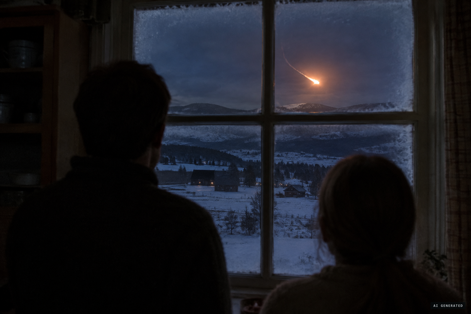 December 8, 1981: the Moes see a burning fireball from their kitchen window