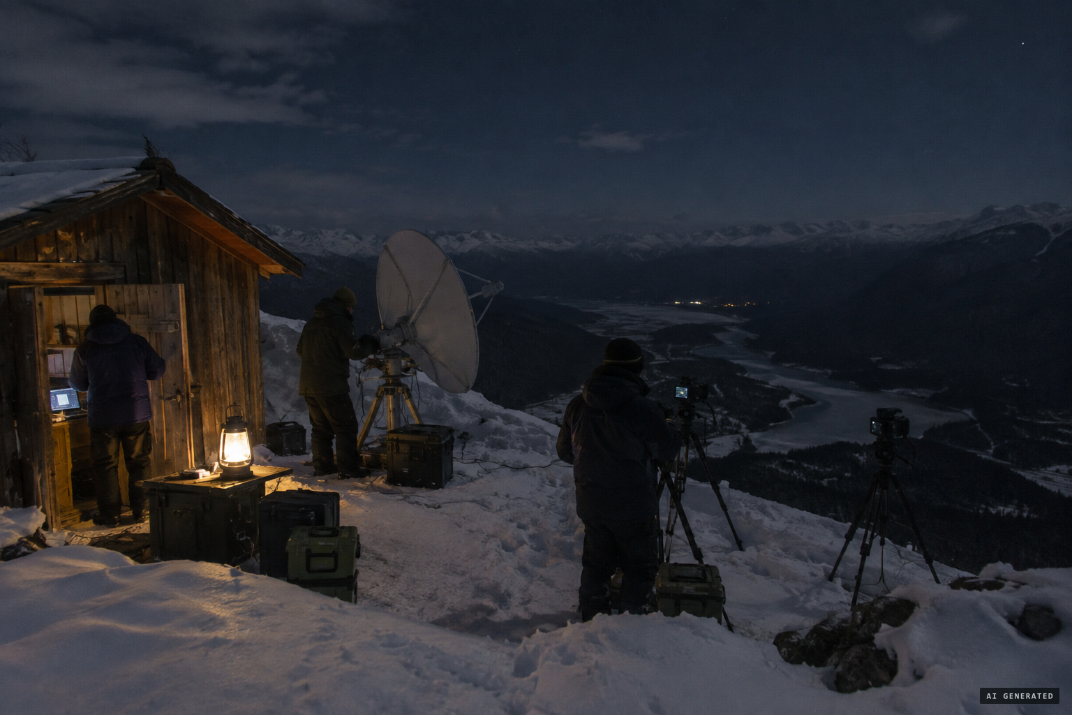 Project Hessdalen watches the valley with radar, magnetometer and cameras, winter 1984