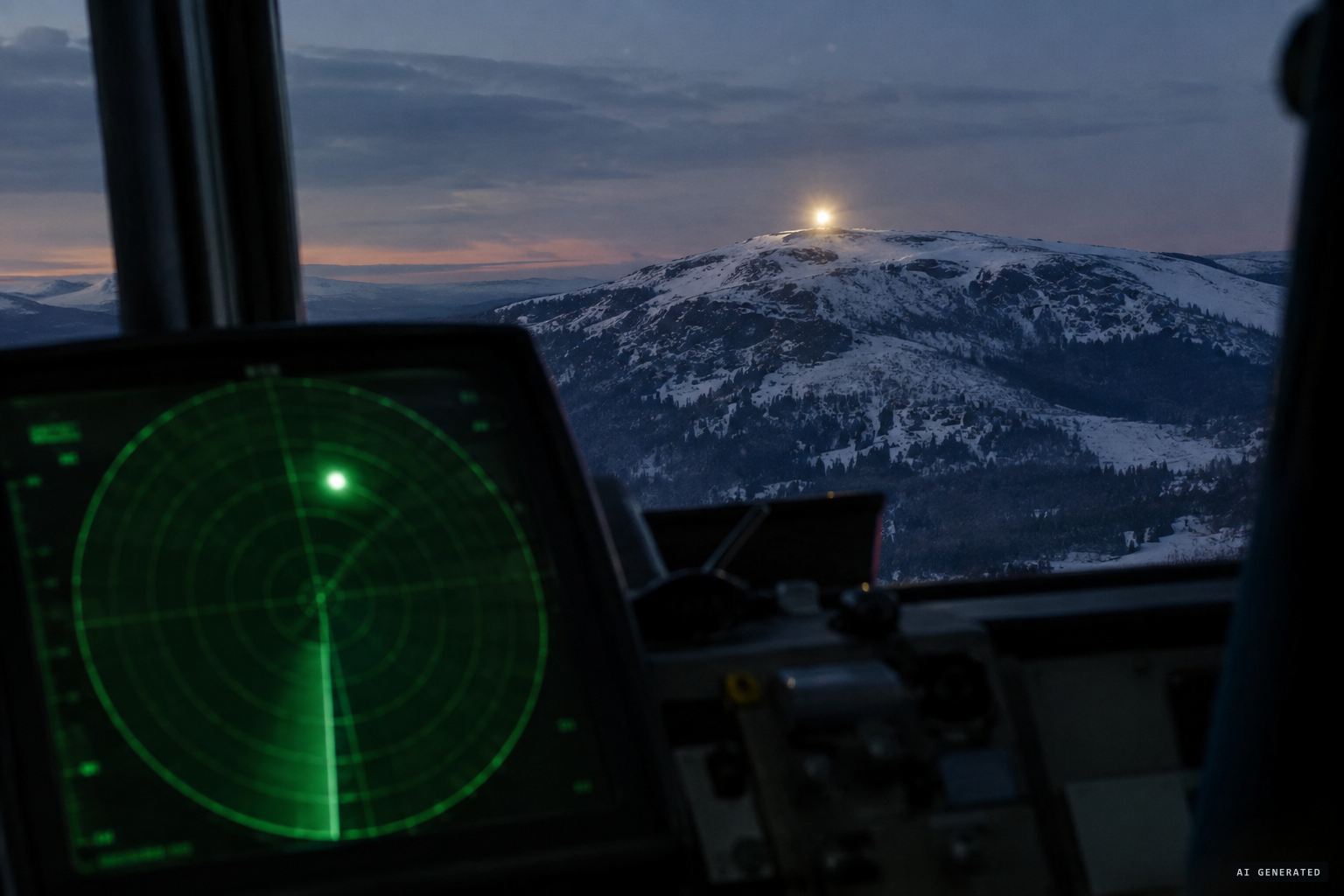 January 25, 1984: a big object over Finnsåhøgda, picked up on radar at the same moment
