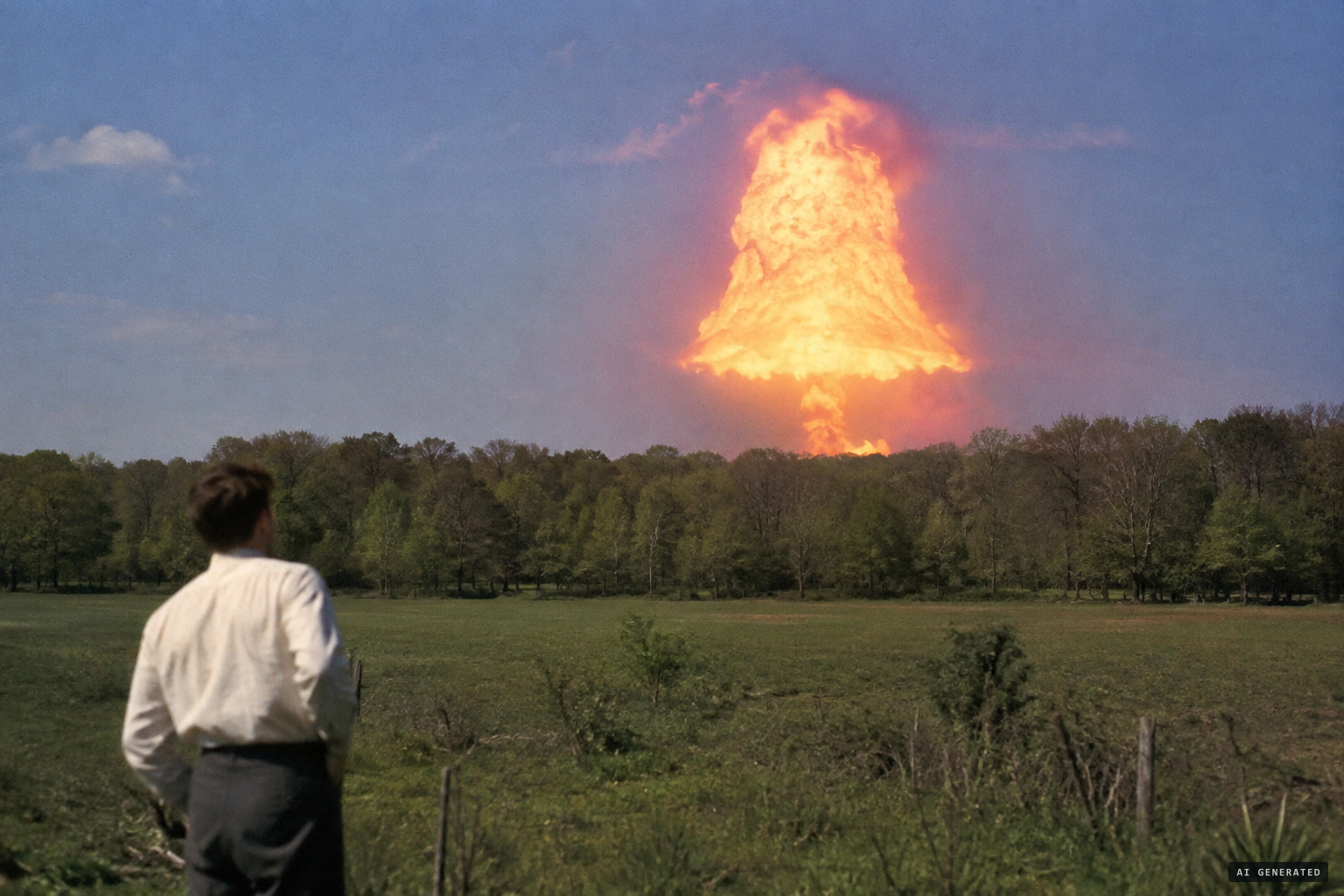 A fireball turns into a bell-shaped saucer