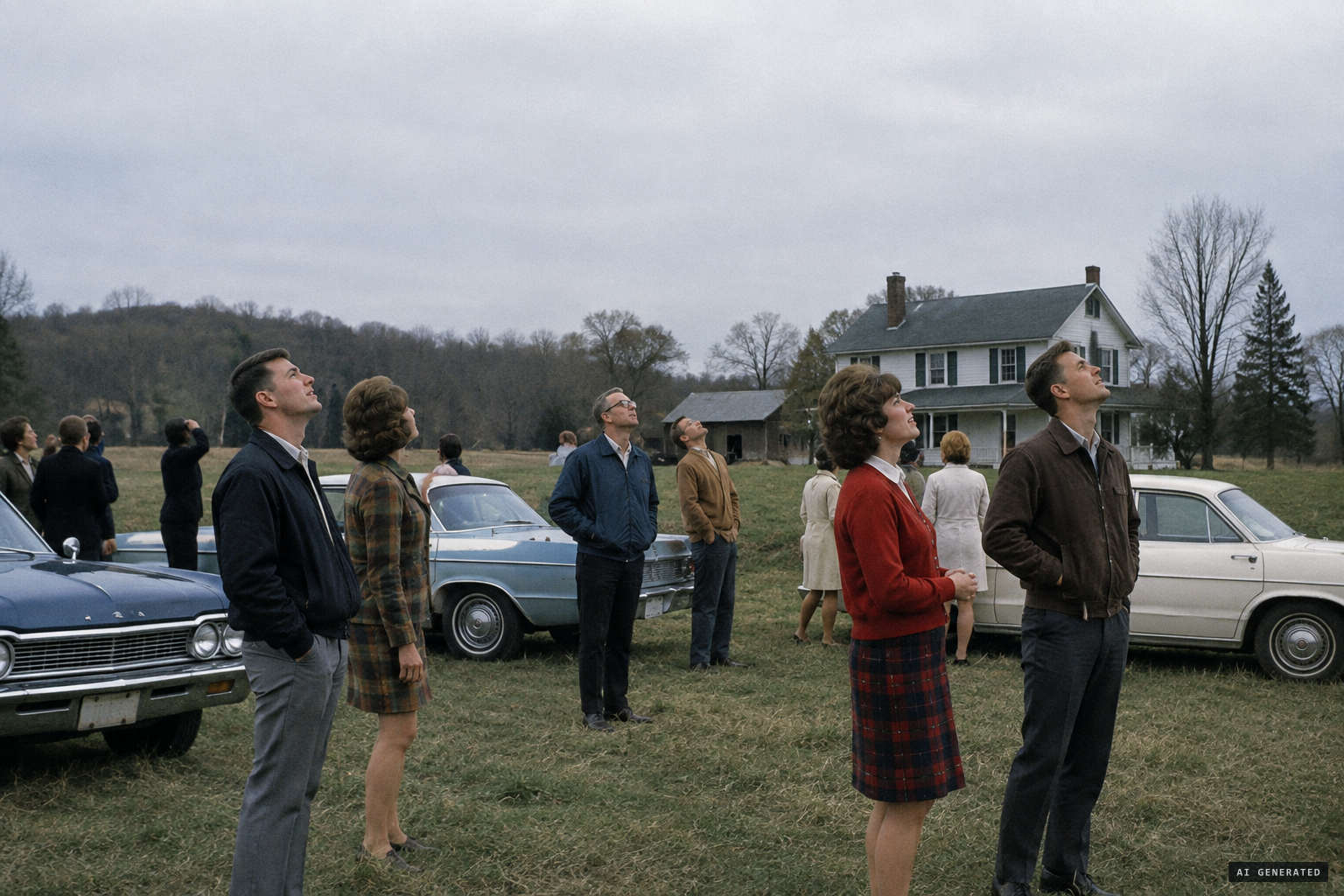 An informal UFO gathering at Menger's farm