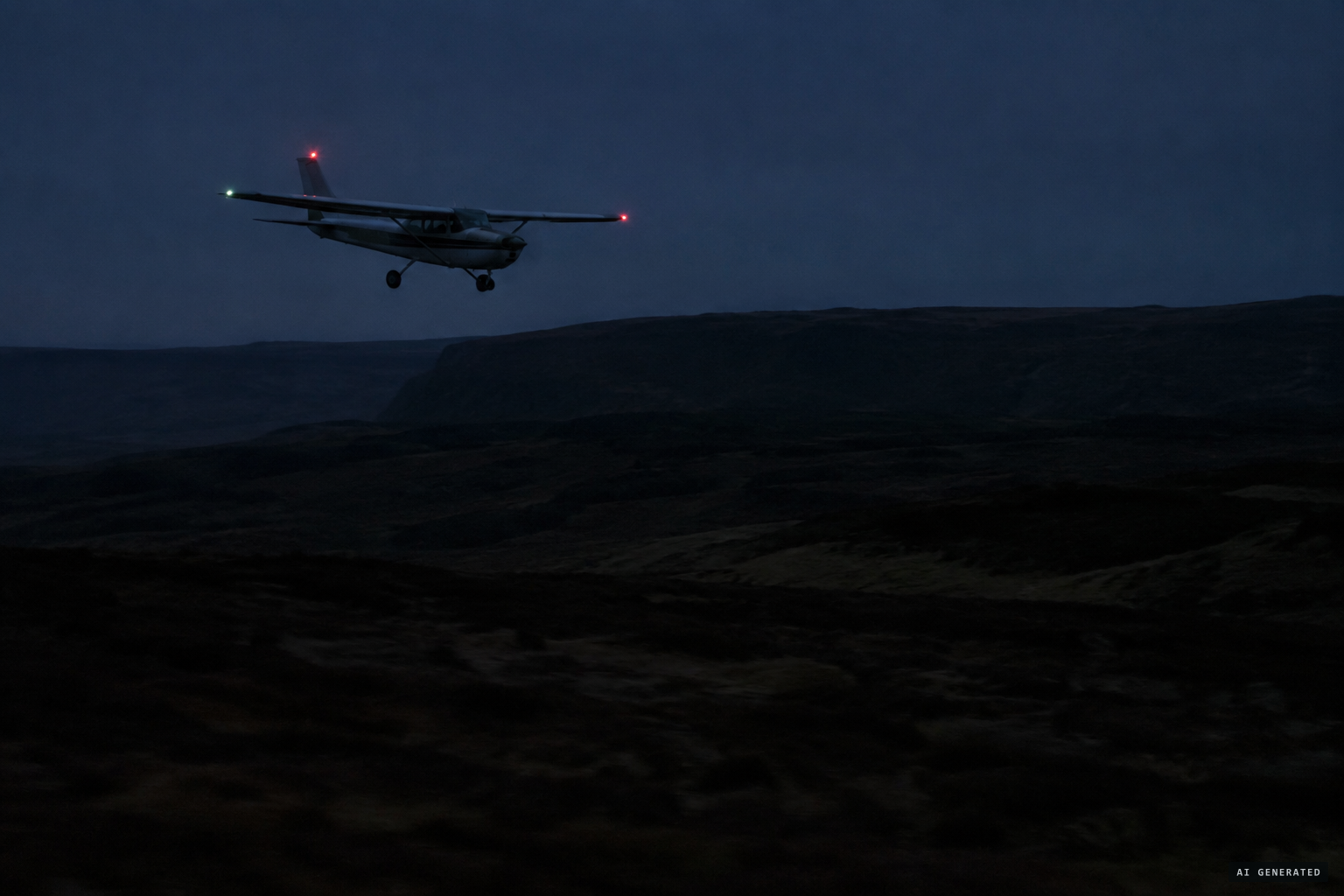 The police view: an unidentified light aircraft flying illegally low