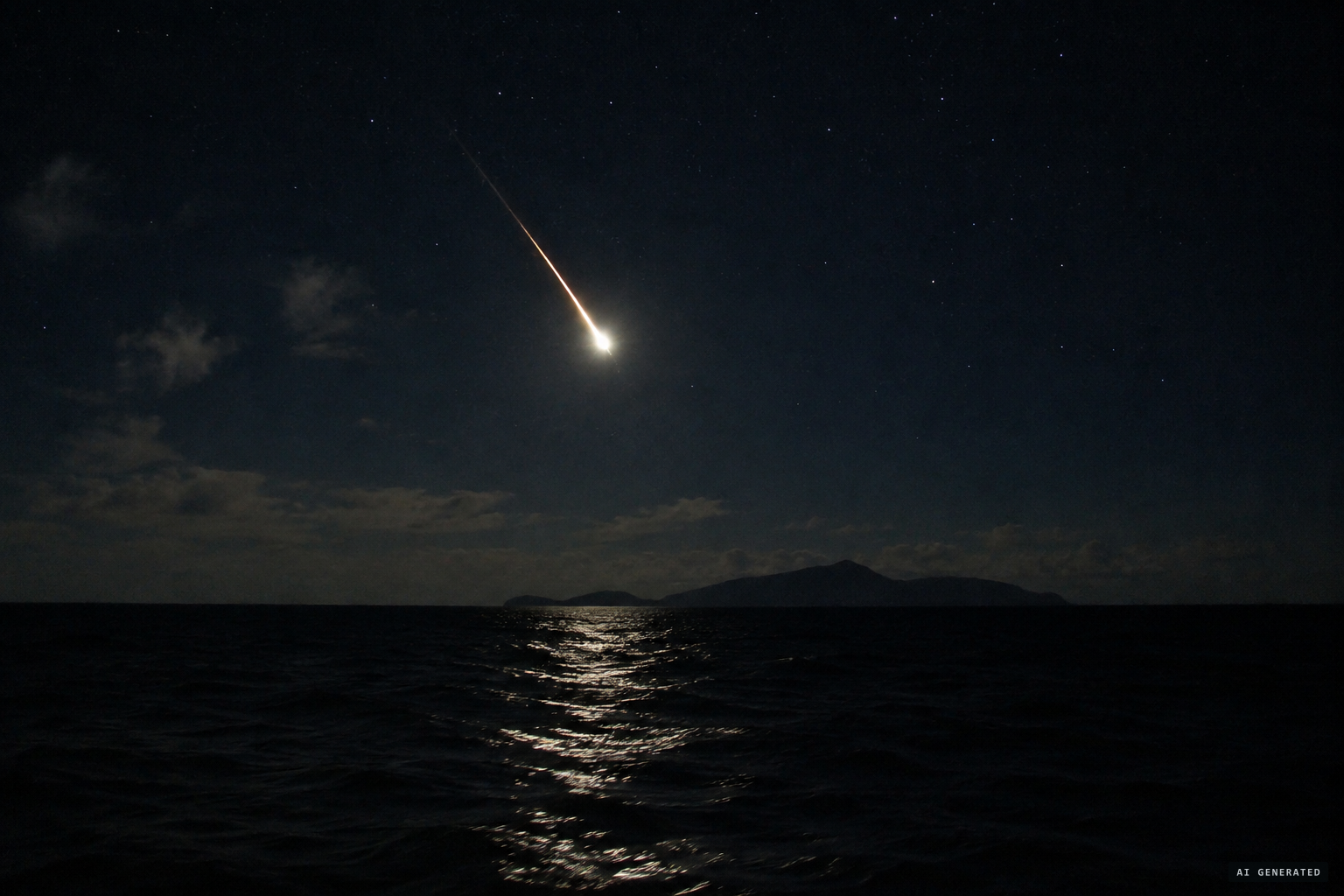 The fireball CNEOS 2014-01-08 enters the atmosphere north of Manus Island