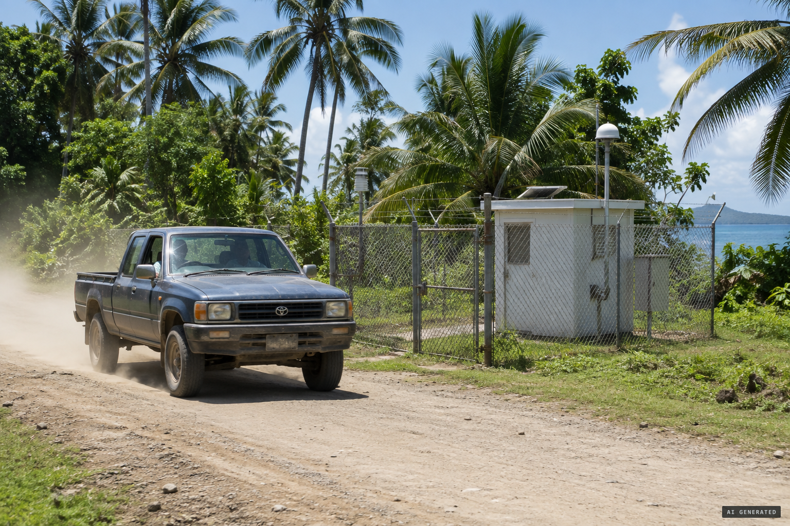 The seismic signal matched a truck passing on the road near the seismometer