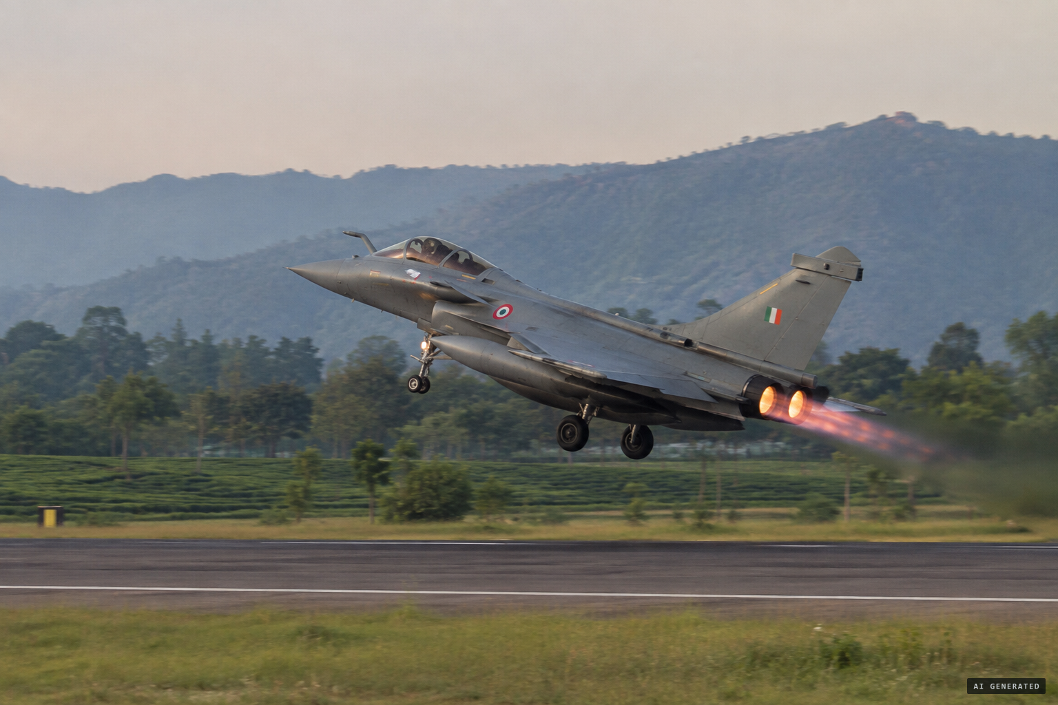 A Rafale is scrambled from Hasimara
