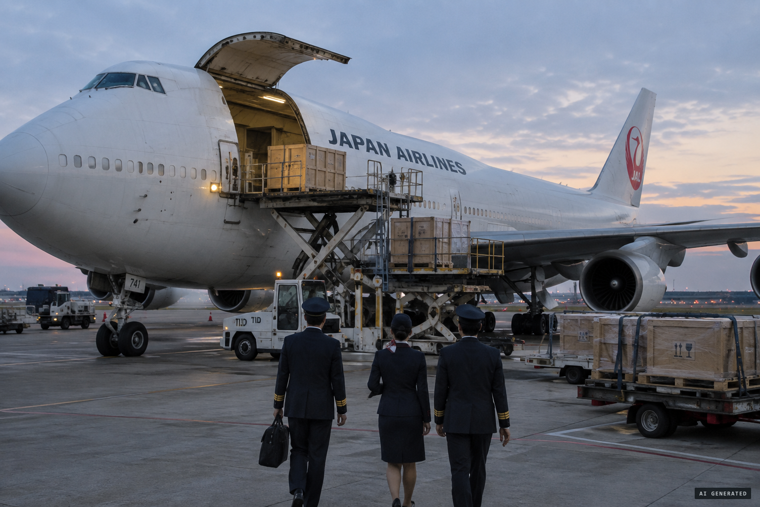JL1628, a 747 freighter carrying Beaujolais from Paris to Tokyo via Anchorage