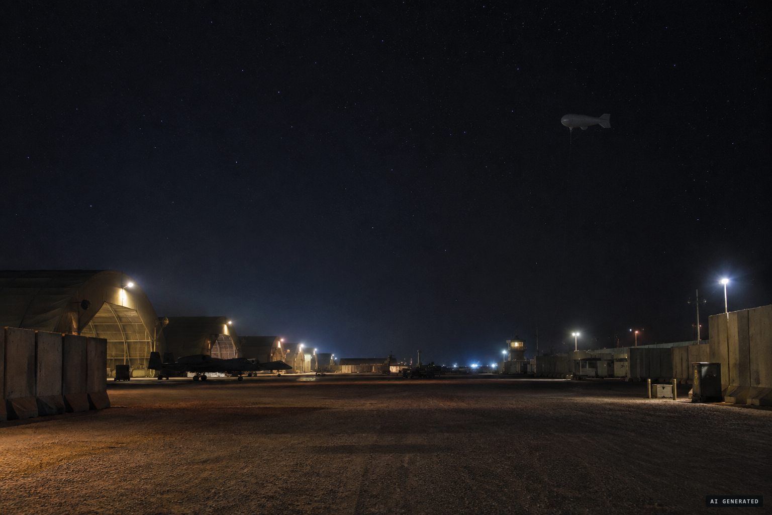 Night over the base, on a disputed date