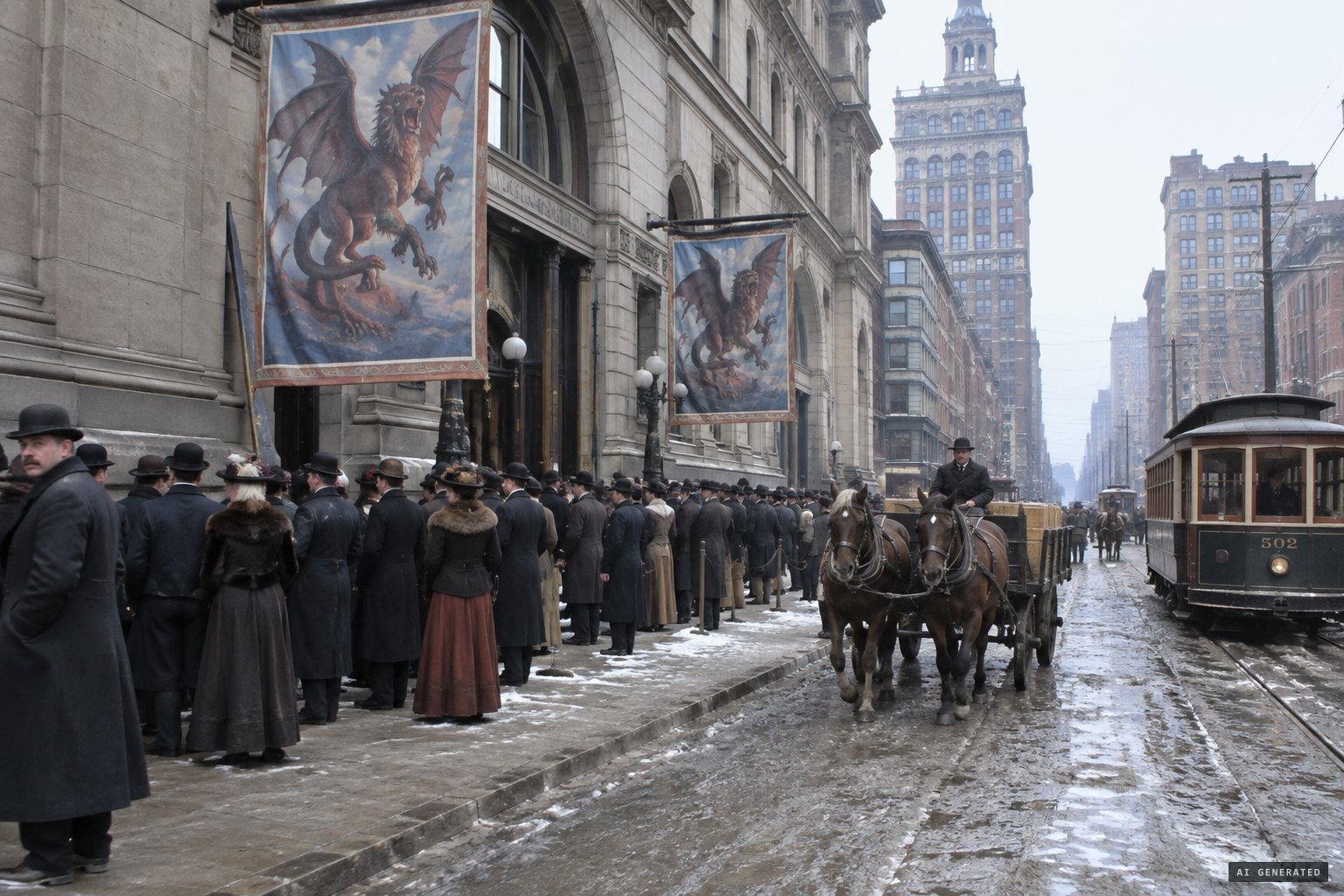 Crowds line up at the Ninth and Arch Dime Museum