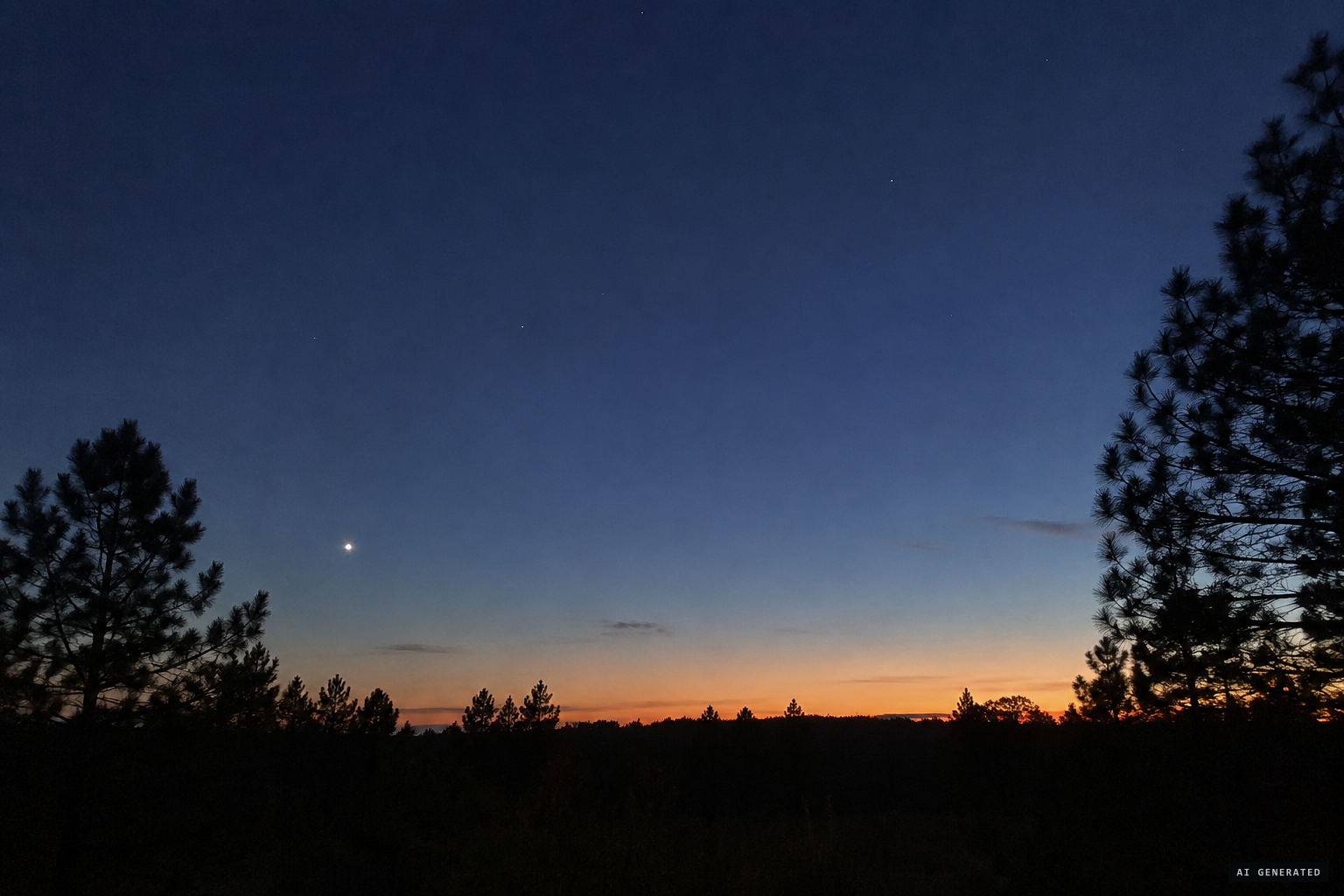 The sceptics' answer: Venus, brilliant in the west-southwest