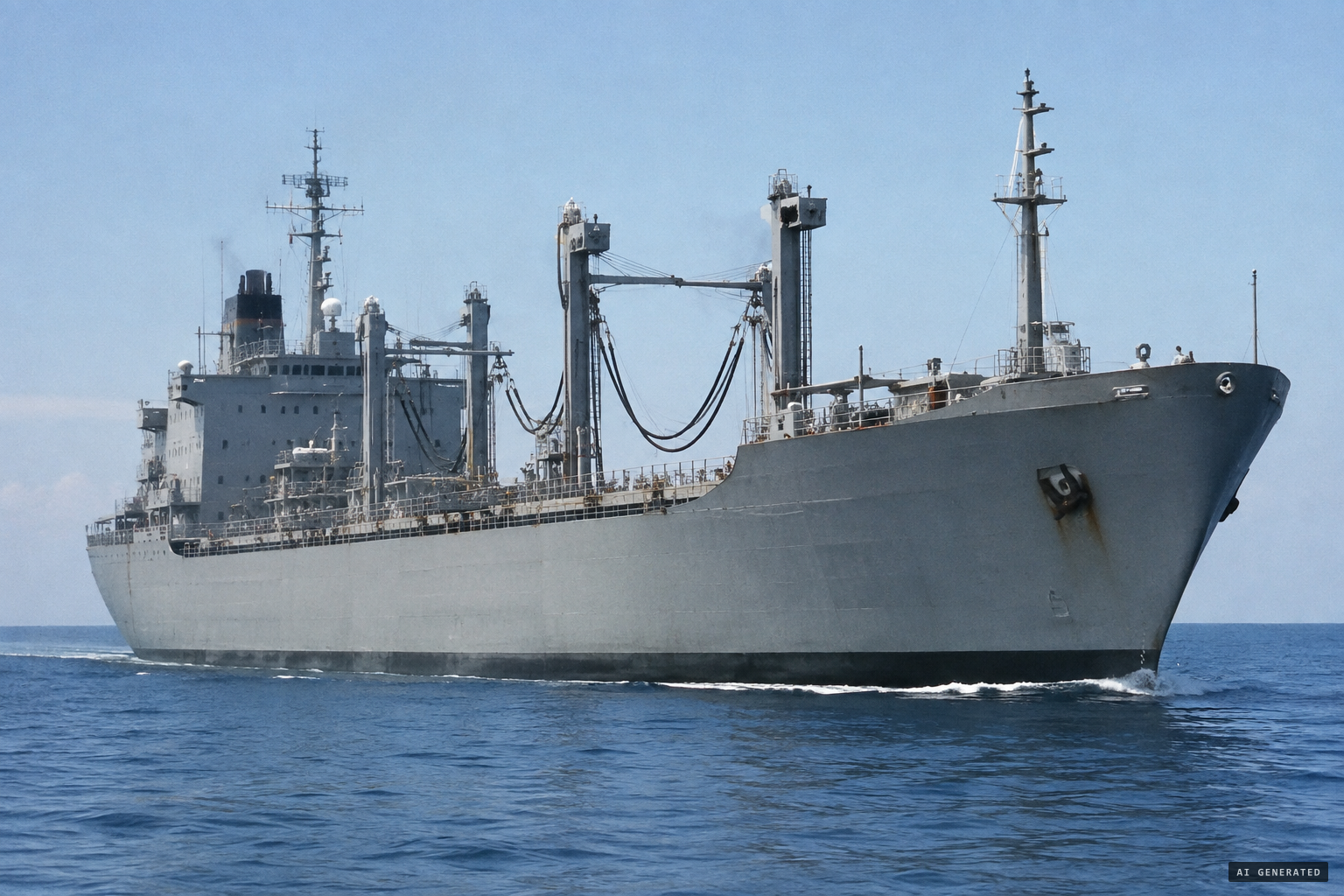 The SA Tafelberg was a replenishment tanker, not a warship