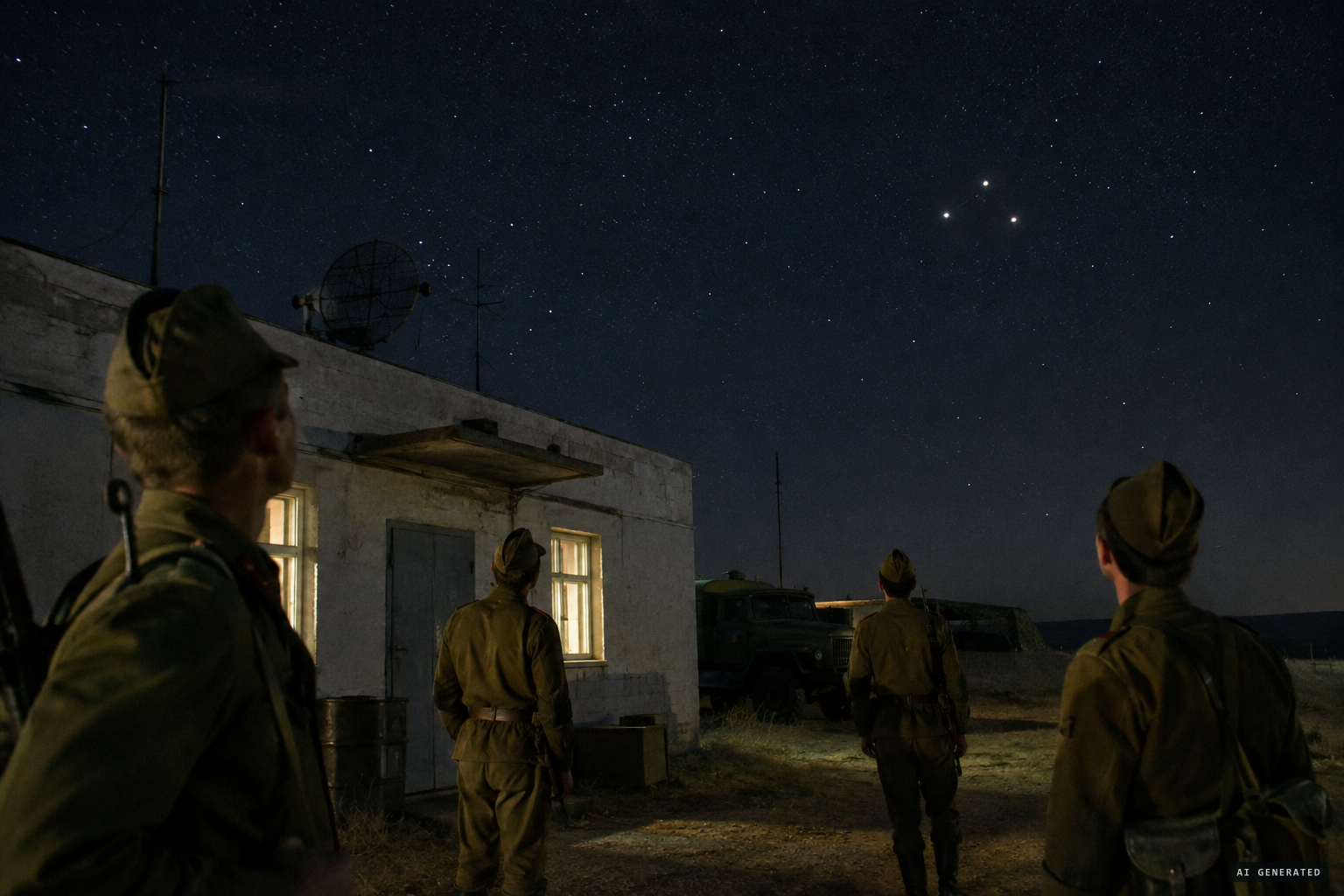 Signal-centre personnel notice three luminous objects around 22:10
