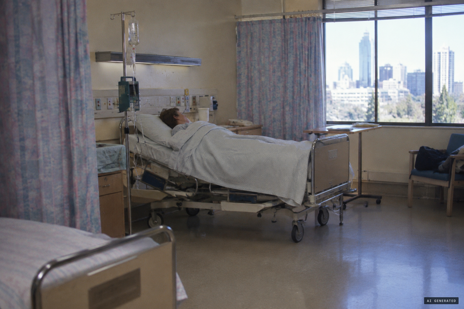 Weeks later she is admitted to hospital with a womb infection
