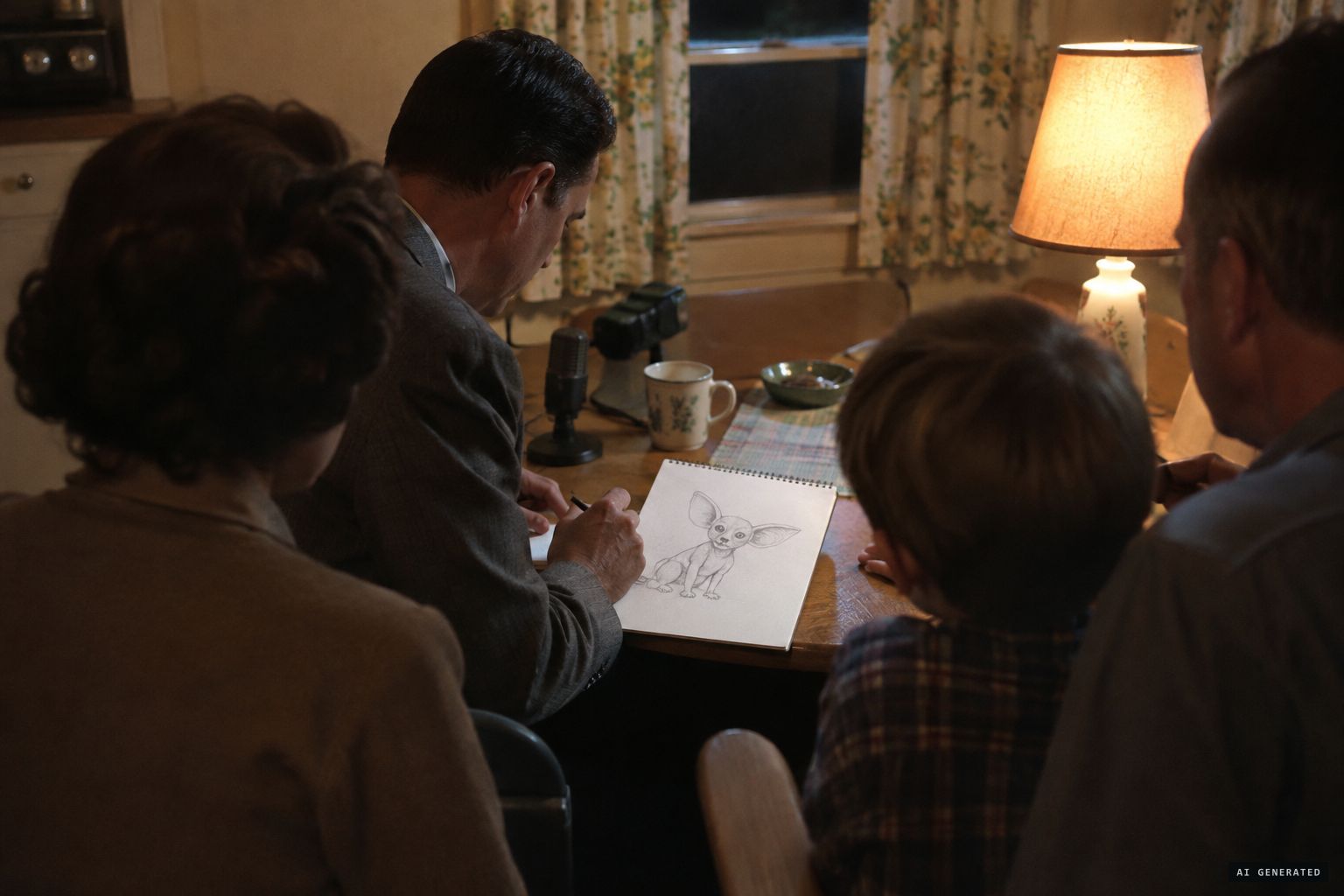Bud Ledwith of WHOP interviews the witnesses and sketches the beings