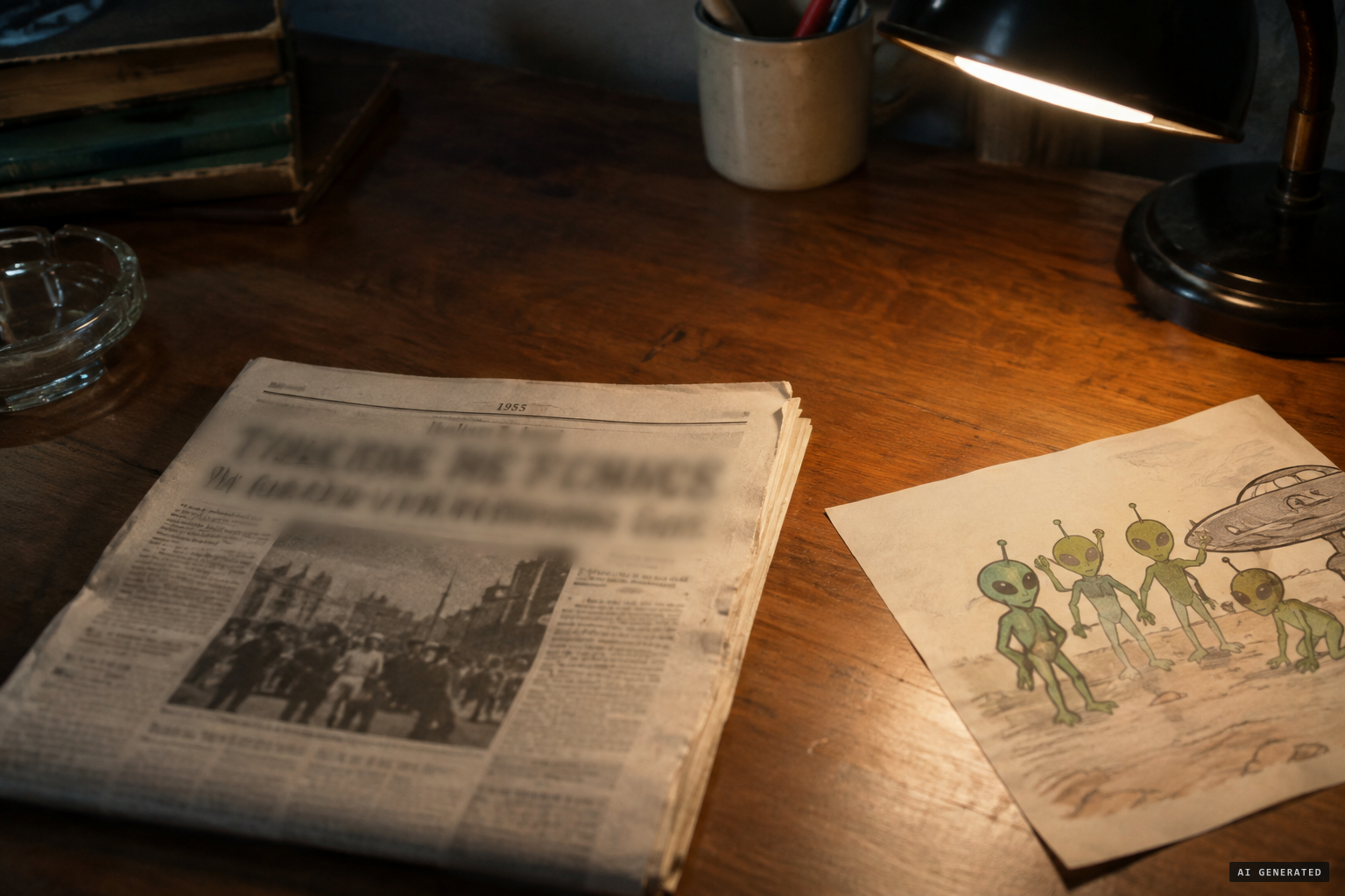 The press recasts the silver beings as 'little green men'