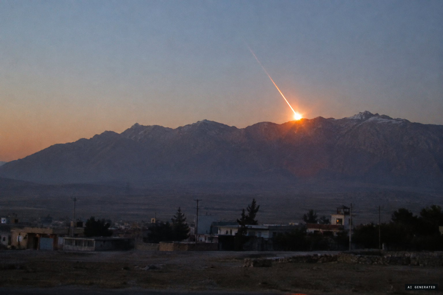 A radiant unidentified flying object comes down in the Barez mountains