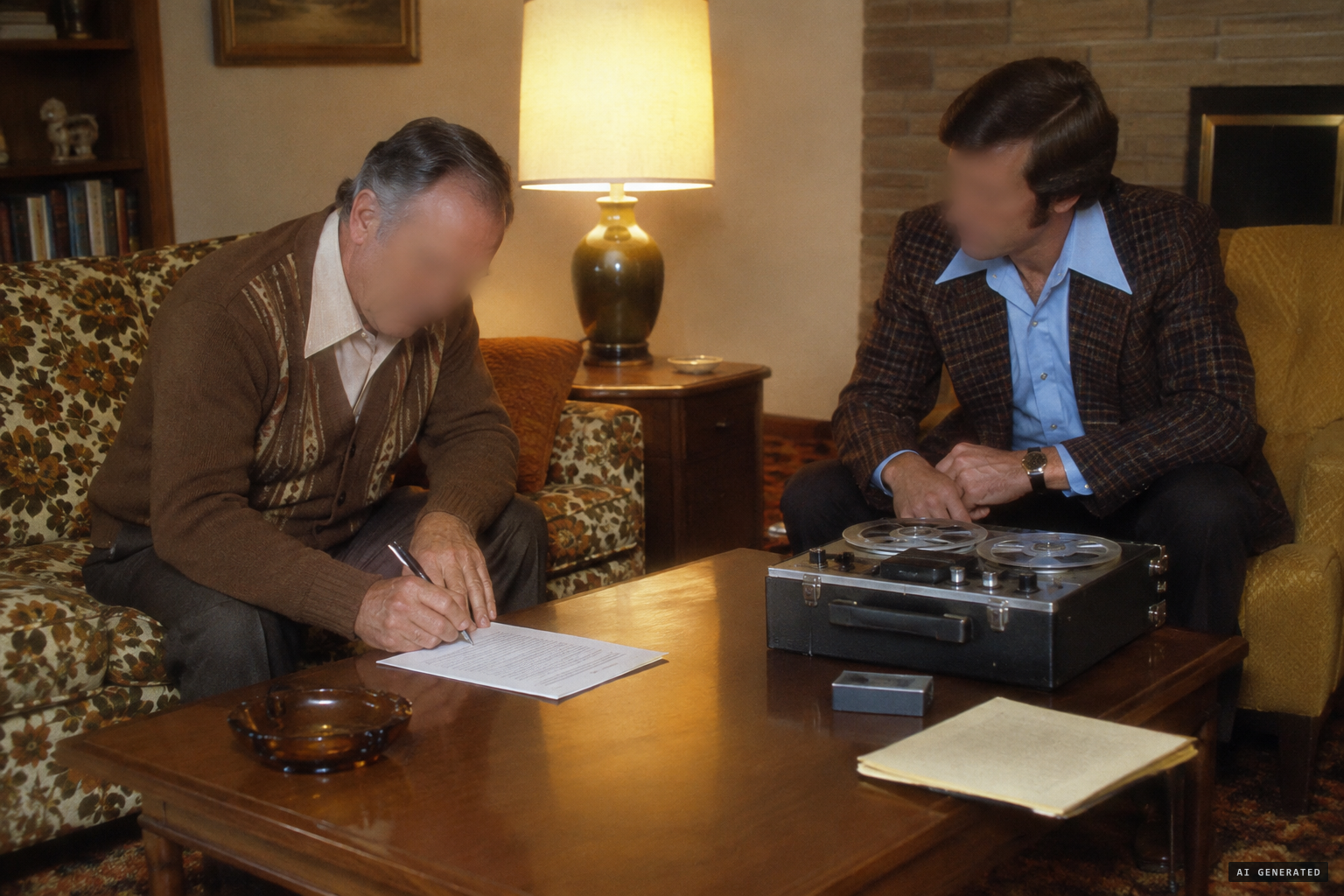 Stansel signs the sworn statement as "Fritz Werner" before Raymond Fowler