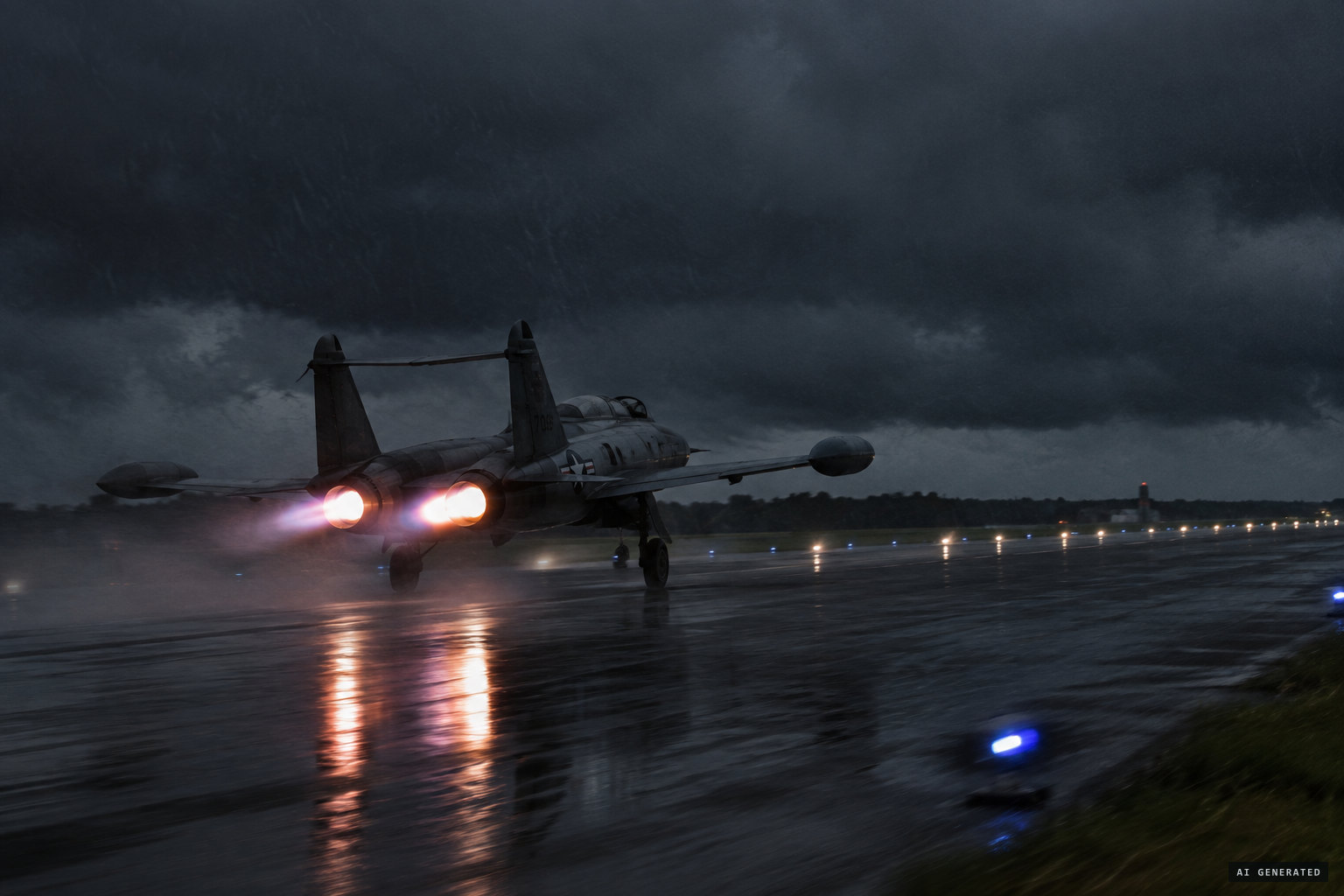 At 6:22 PM Moncla and Wilson scramble in F-89C 'Avenger Red'