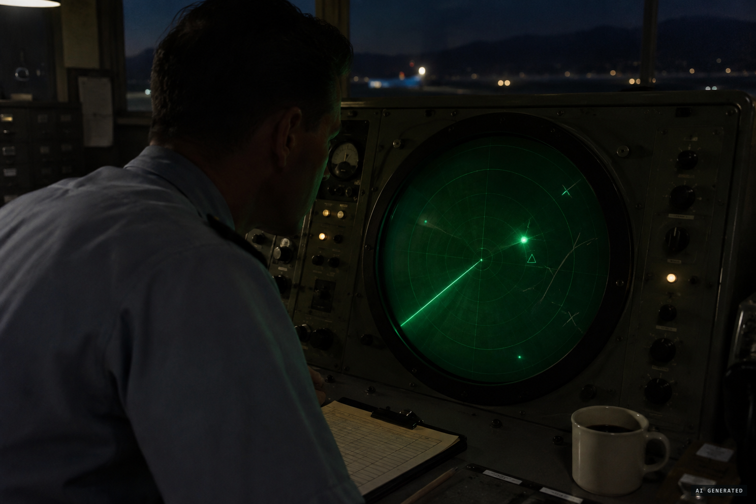 On the CPN-18 scope the target circles, then hovers over the outer marker