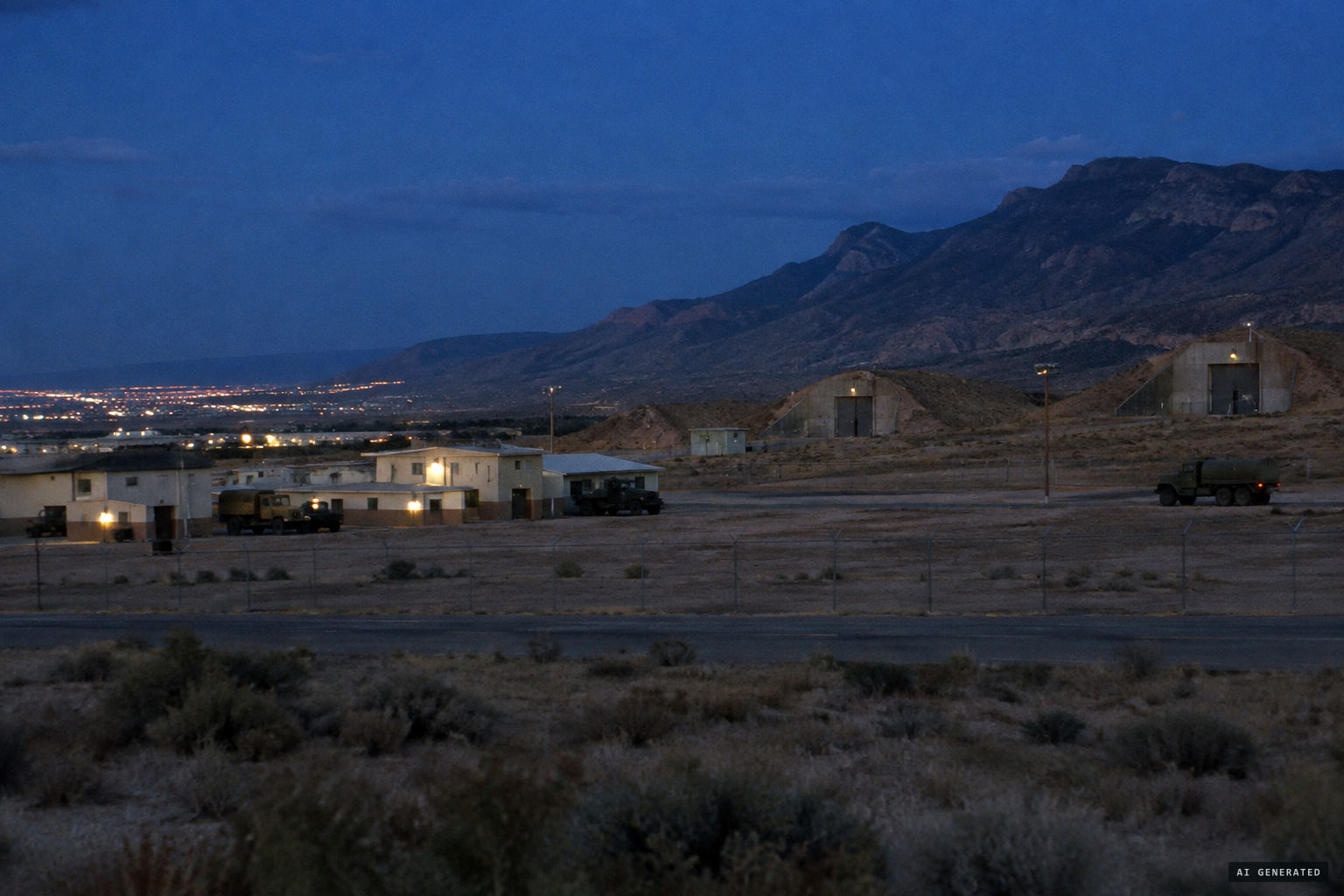 Kirtland AFB and the Manzano nuclear weapons storage area on Albuquerque's edge