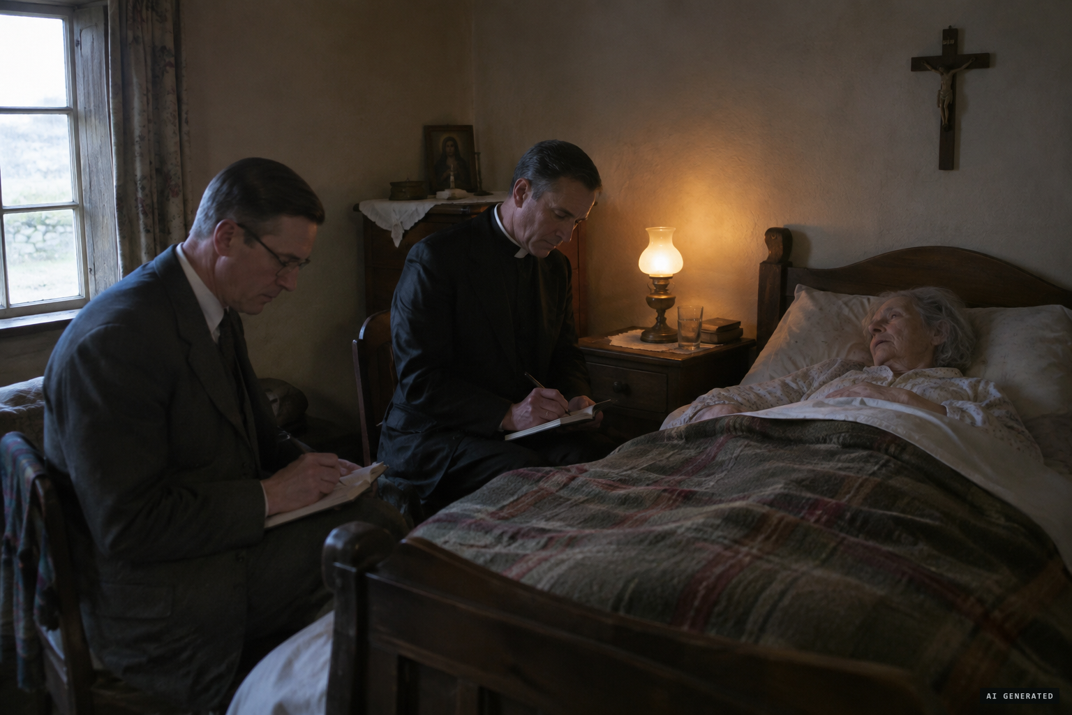 Mary Beirne gives evidence from her deathbed to the 1936 commission