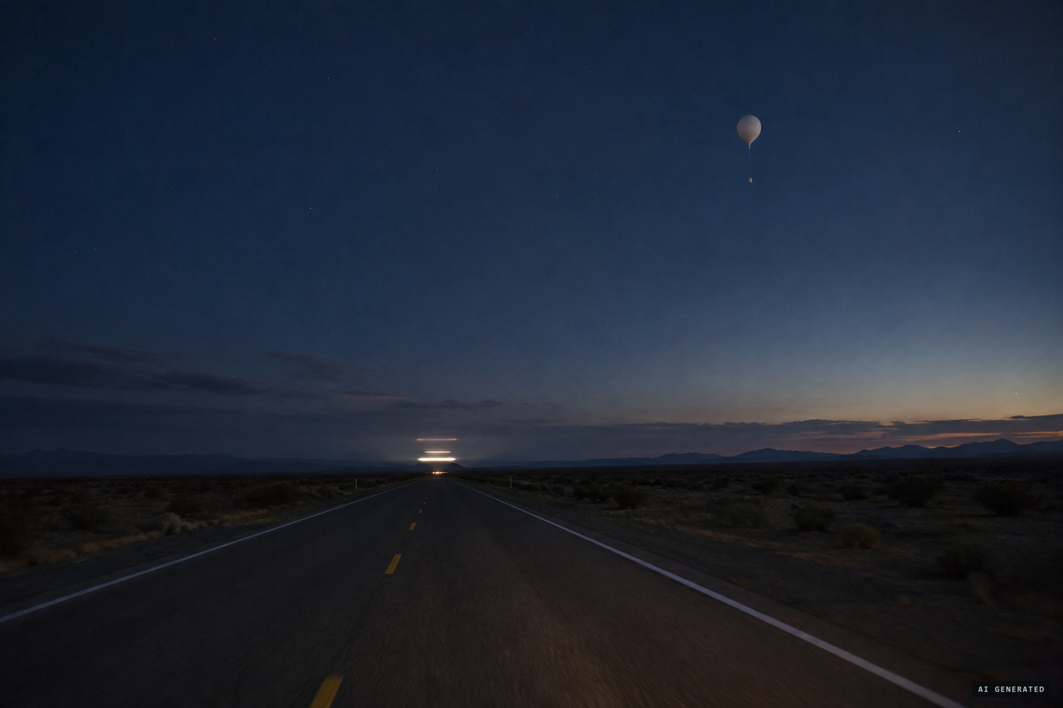 Brunt's explanation: a superior mirage bending distant headlights through a temperature inversion