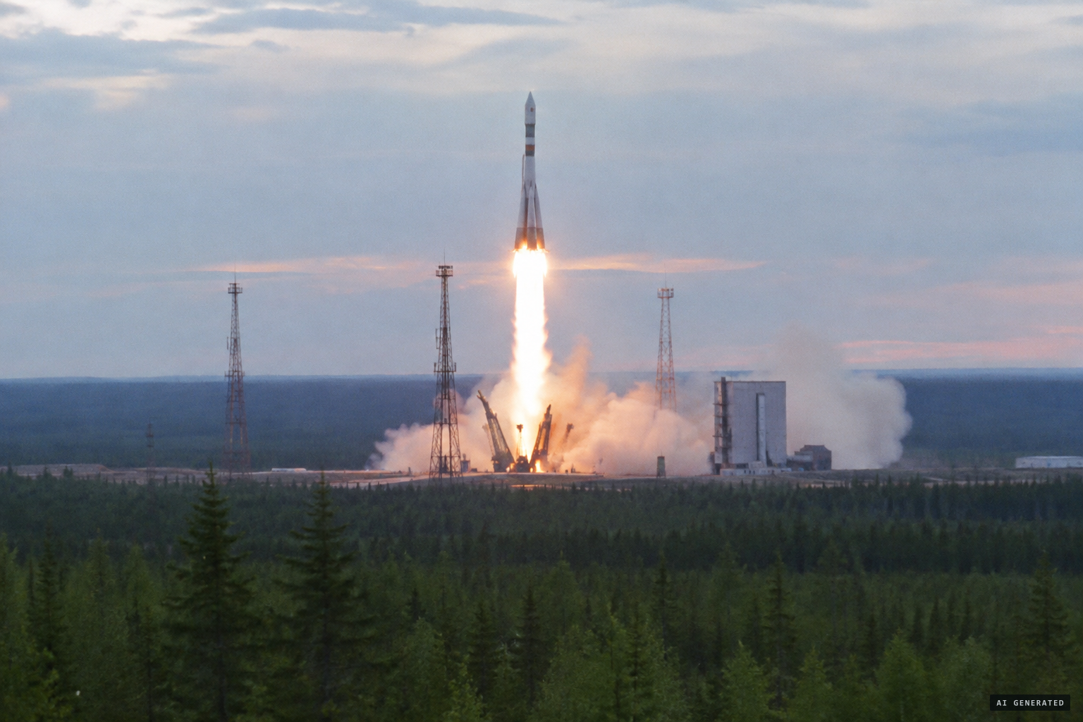A Molniya-M rocket carrying Kosmos 1188 lifts off from Plesetsk