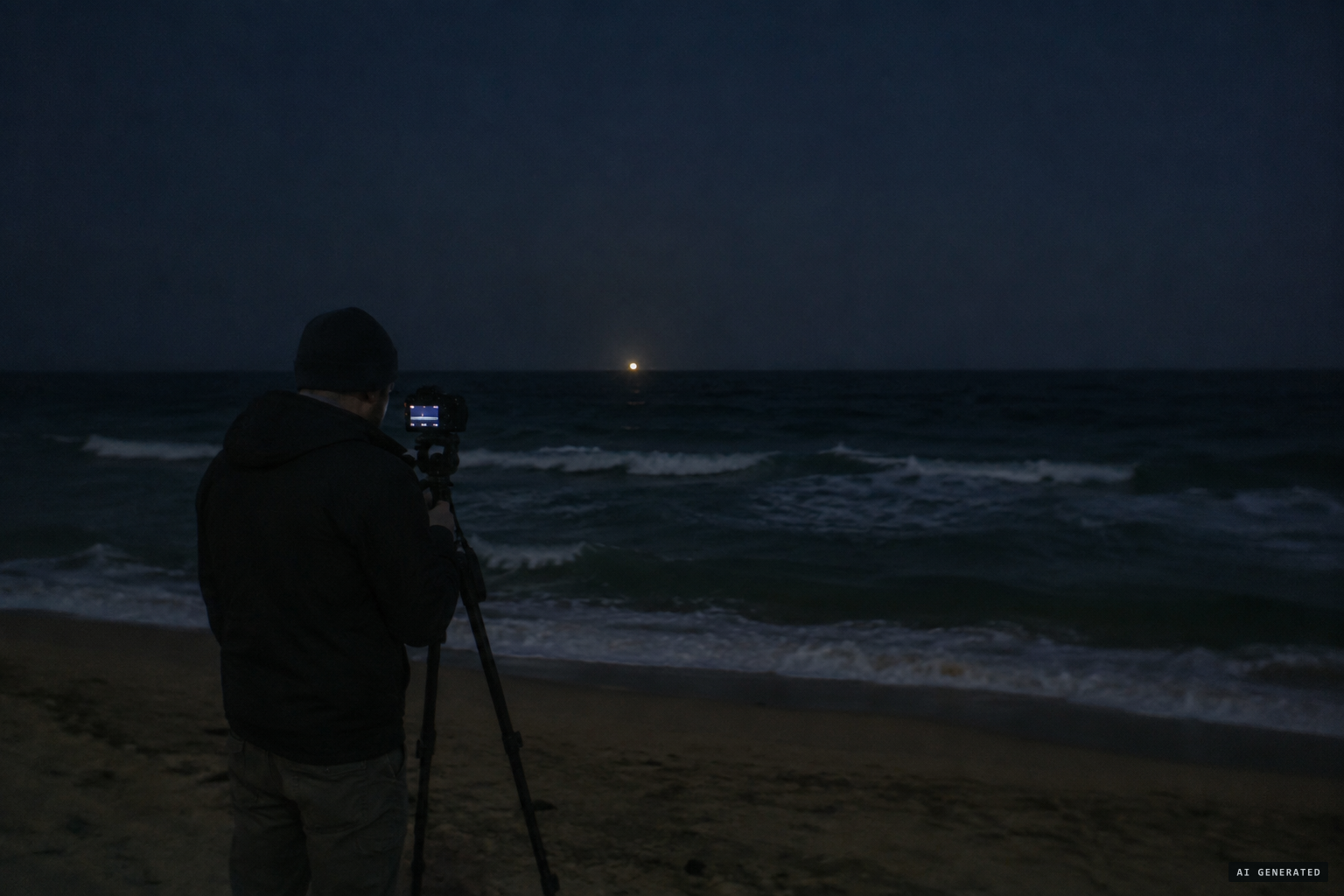 Yalman filming over the sea during the summer seasons