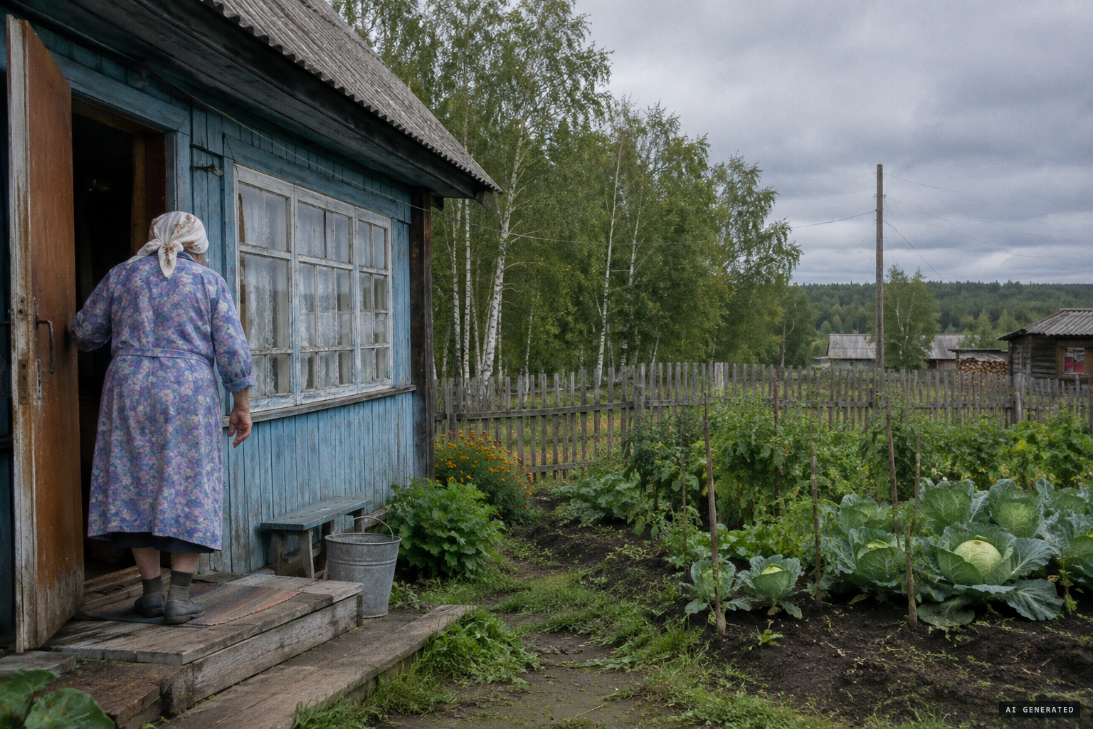 Kaolinovy near Kyshtym, where pensioner Tamara Prosvirina said a telepathic order called her out