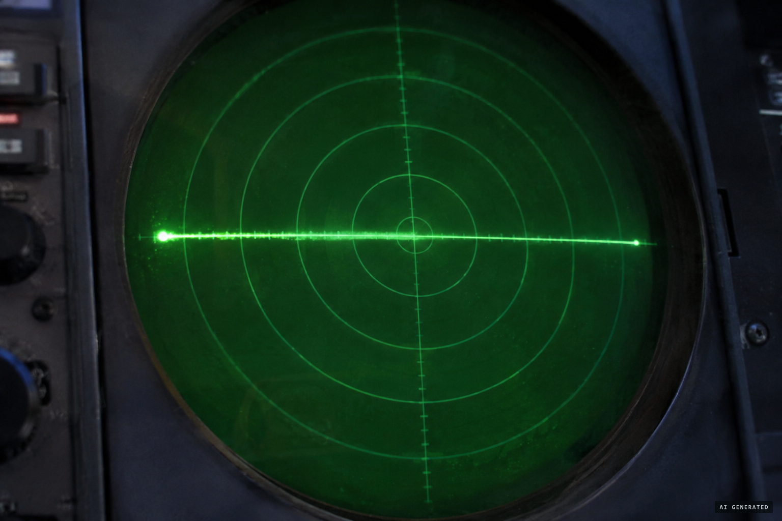 A single target crosses the entire scope at 2,000 to 4,000 mph