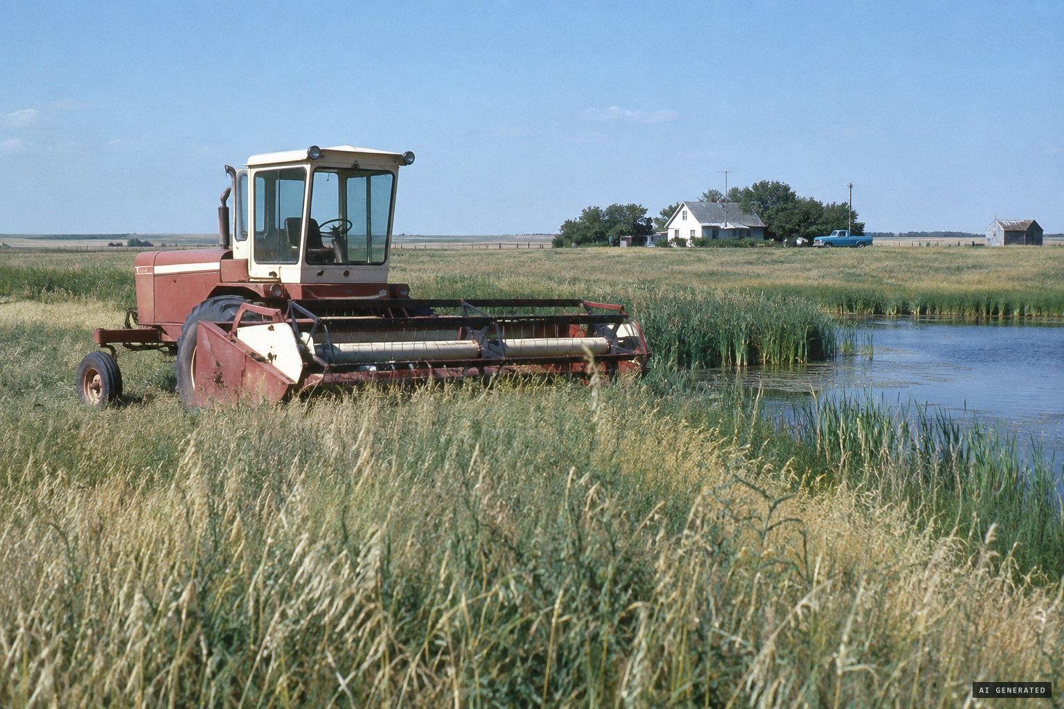 Edwin Fuhr's field beside the slough, Sunday morning, 1 September 1974