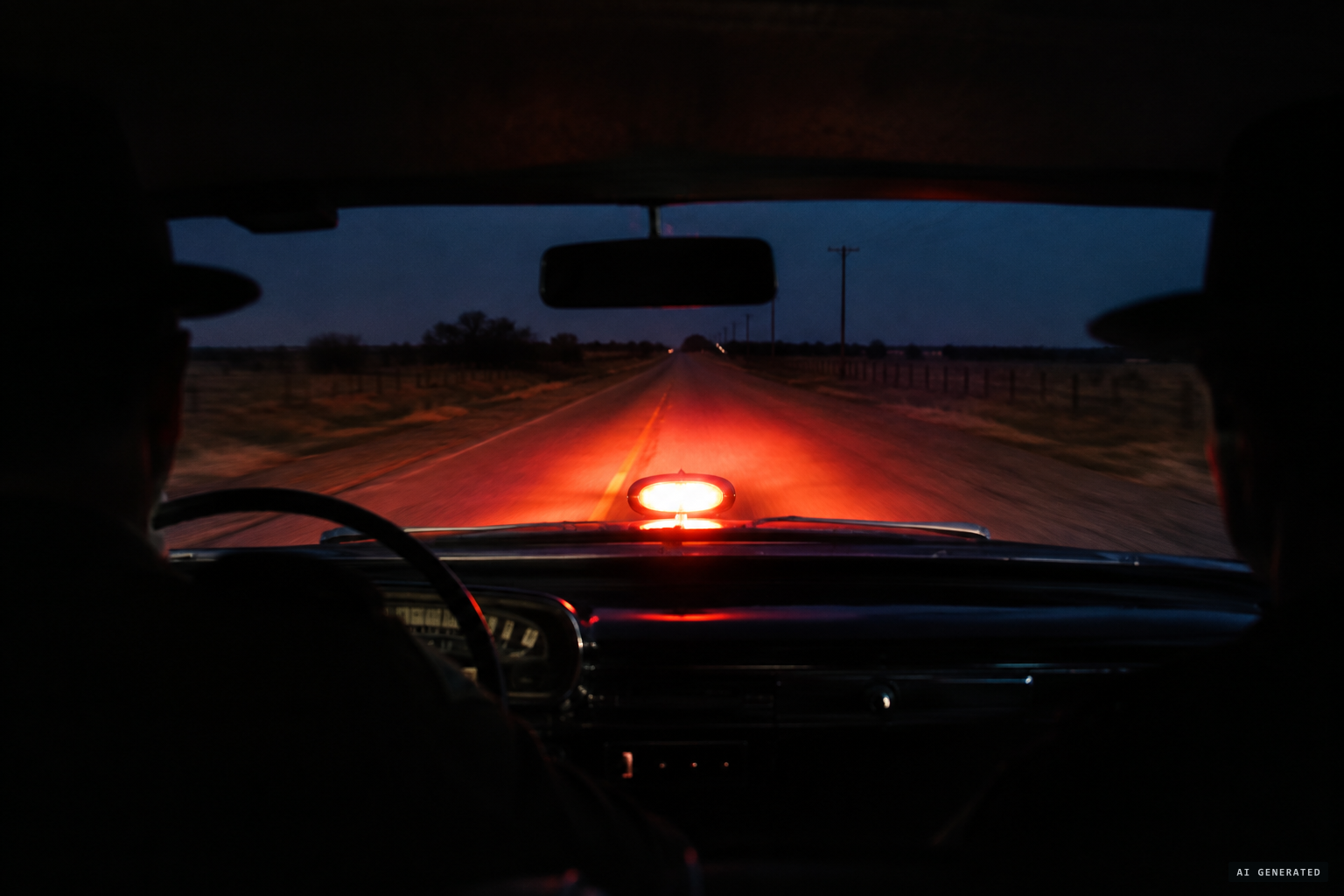 Sheriff Clem and Deputy McCulloch see an oval light like a brilliant red sunset