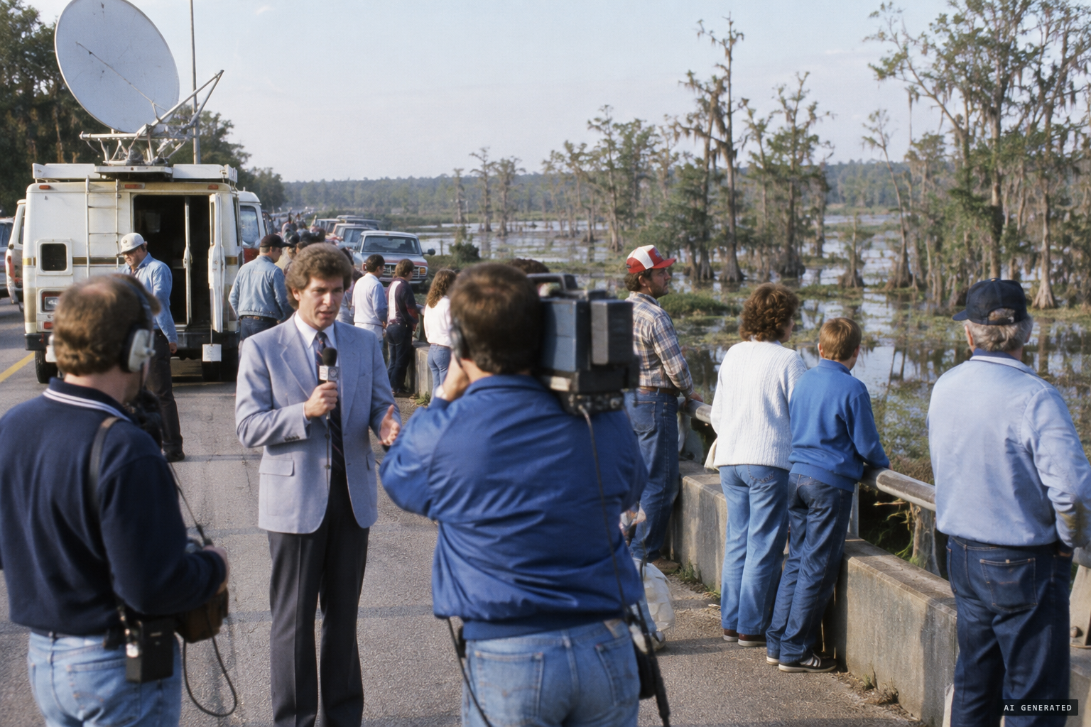 Good Morning America broadcasts live from the swamp