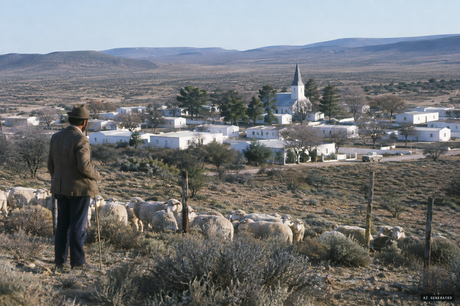 Loxton, a small Karoo village, in the late winter of 1975