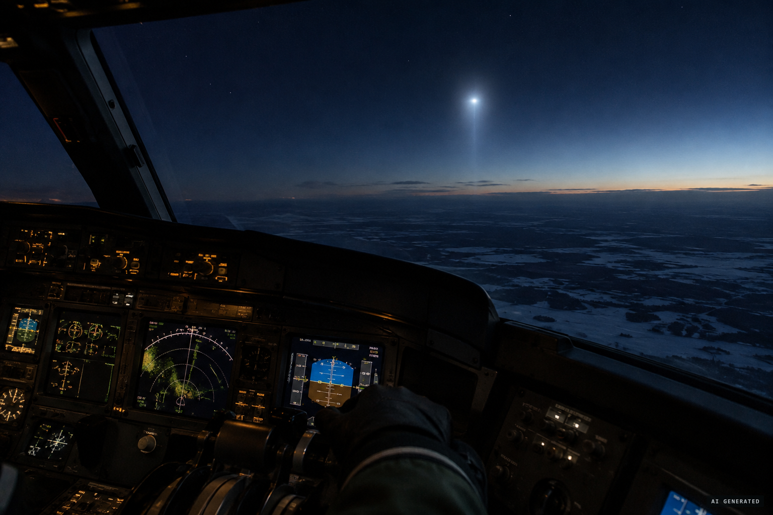One pilot sees the object descend from above 41,000 feet