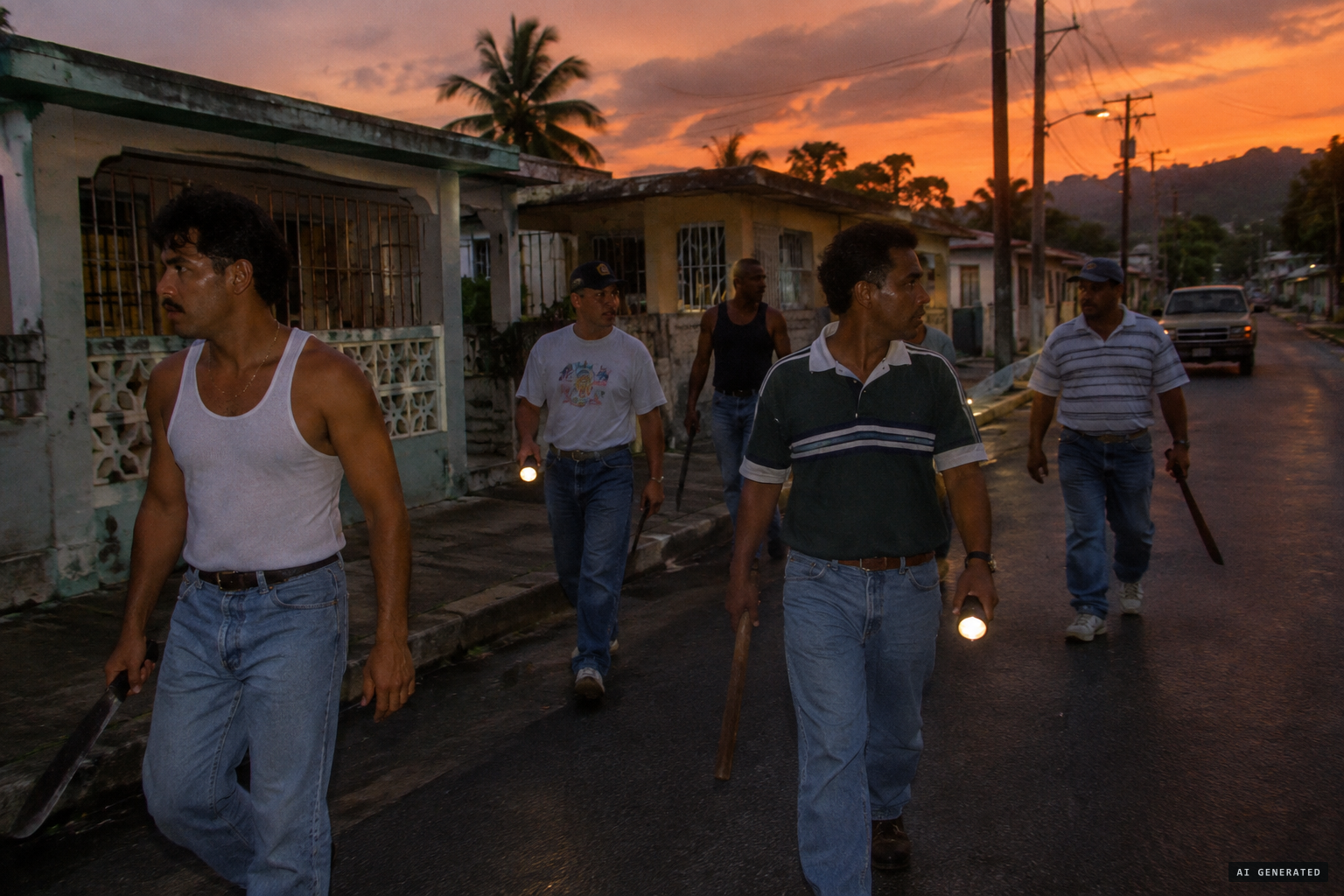 Armed mobs patrolled the streets
