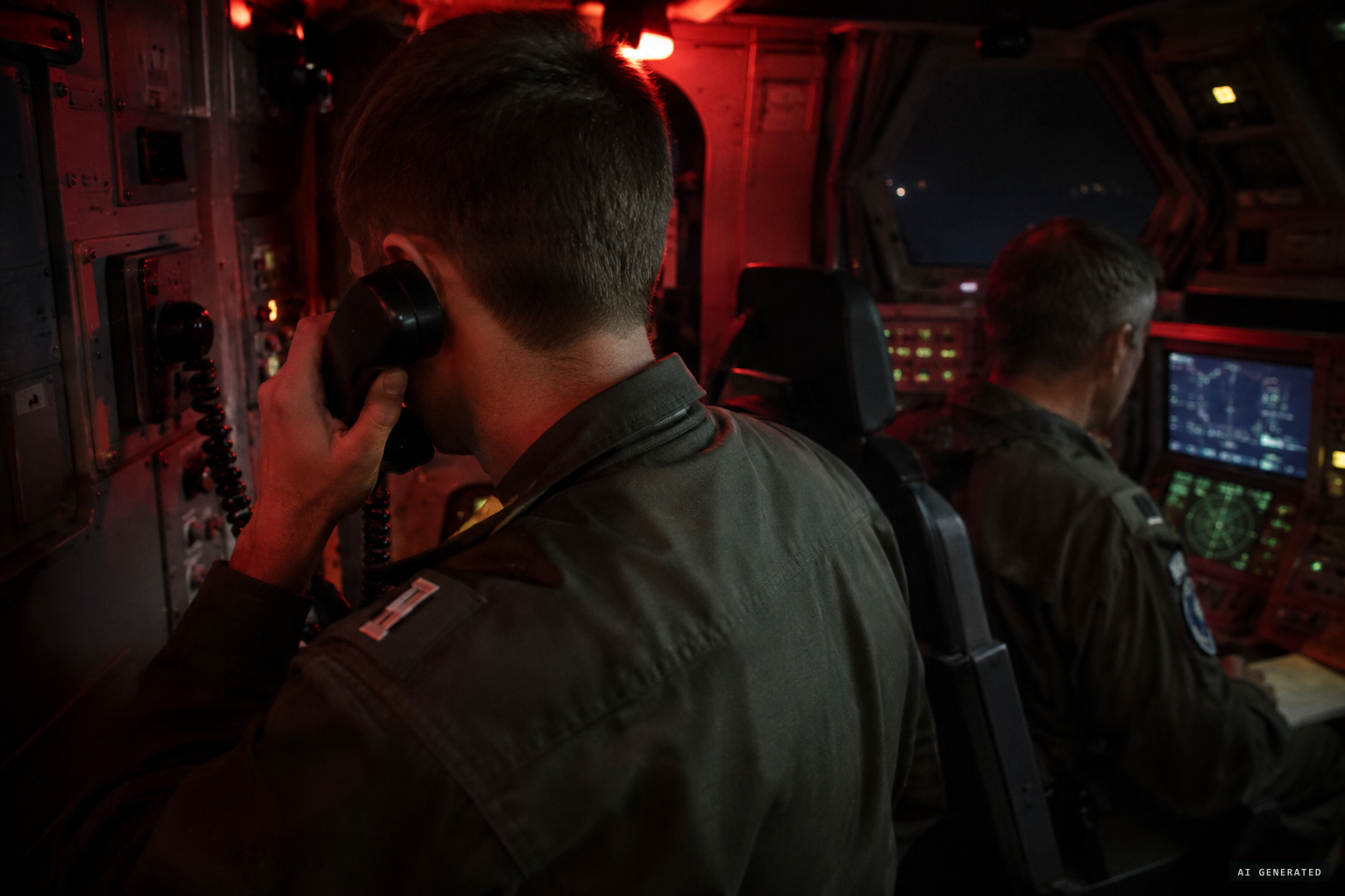 Salas takes the security NCO's calls about lights above